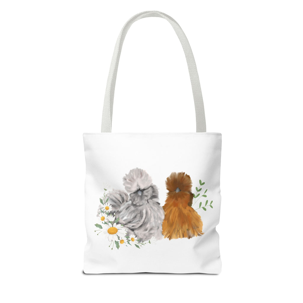 Silkie Fluff & Daisy Flowers Tote Bag