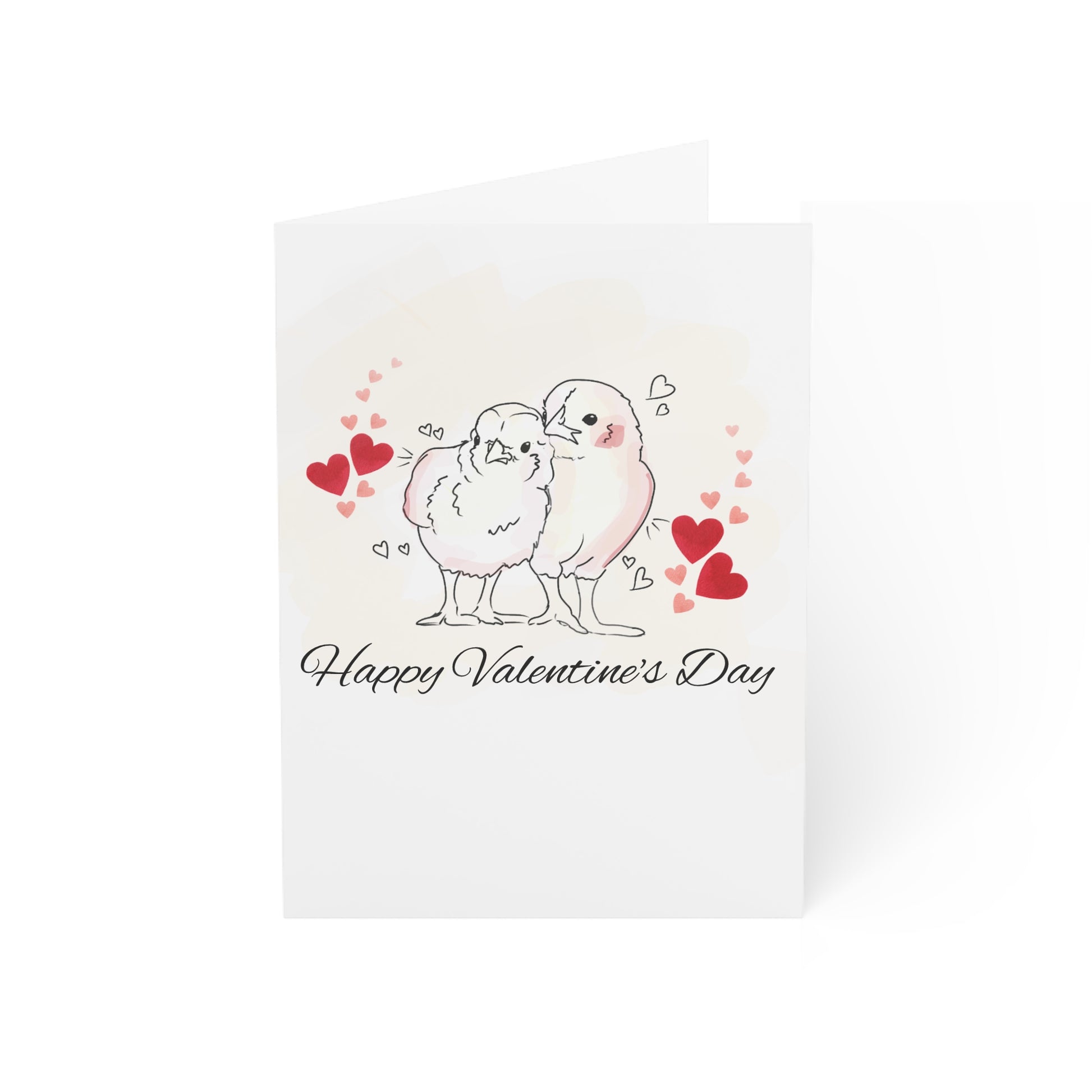 Valentine's Day Greeting Cards Set (1, 10, 30, 50pcs) - Cute Love Bird Design