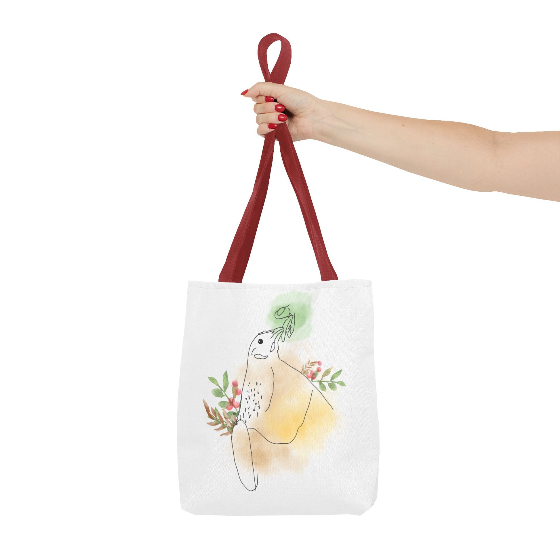 Golden Hen With Red Berries Tote Bag (AOP)