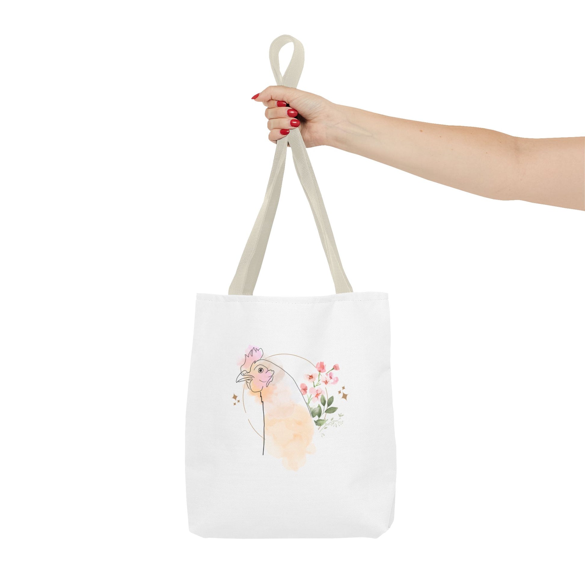 Chicken Flower Tote Bag