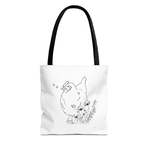 Black and White/Gorgeous Chicken Tote Bag for Everyday
