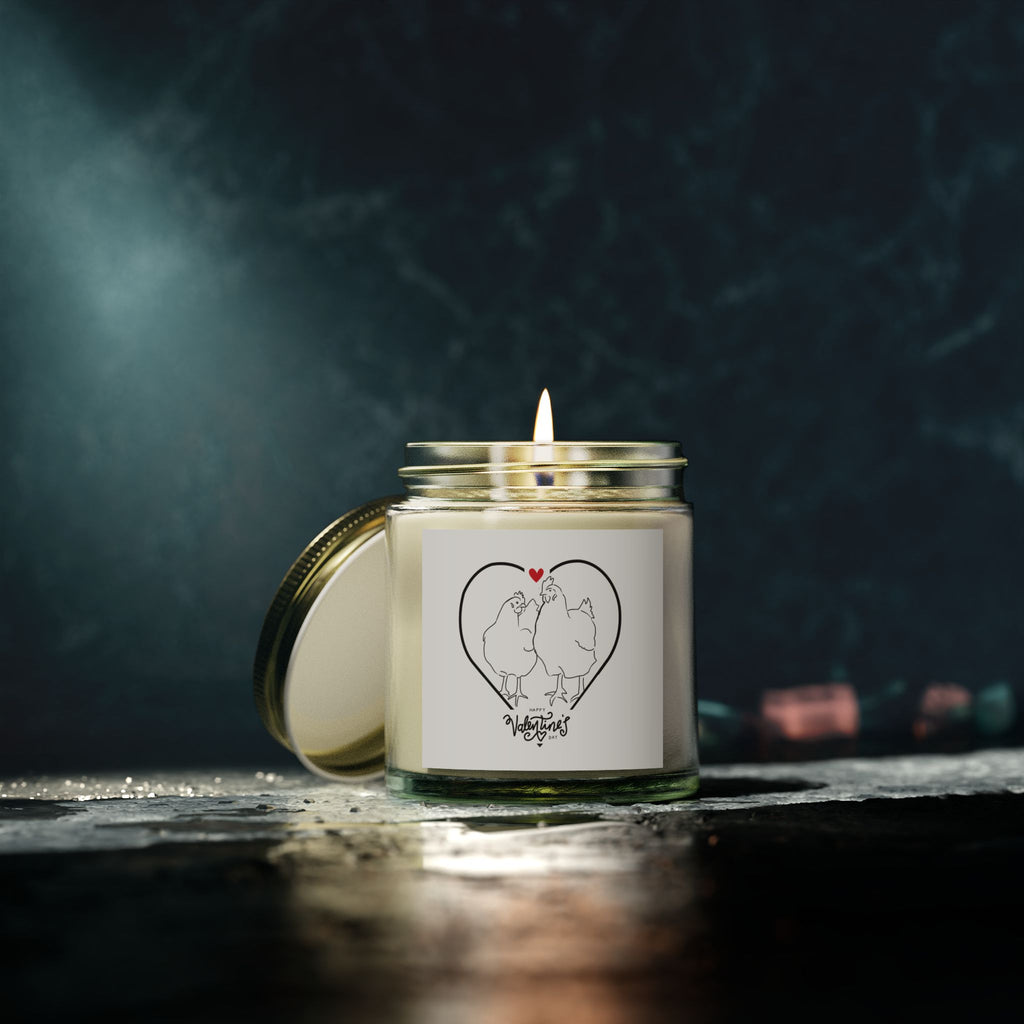 Valentine's Day Chicken Scented Candle - Coconut Apricot Wax (4oz, 9oz)