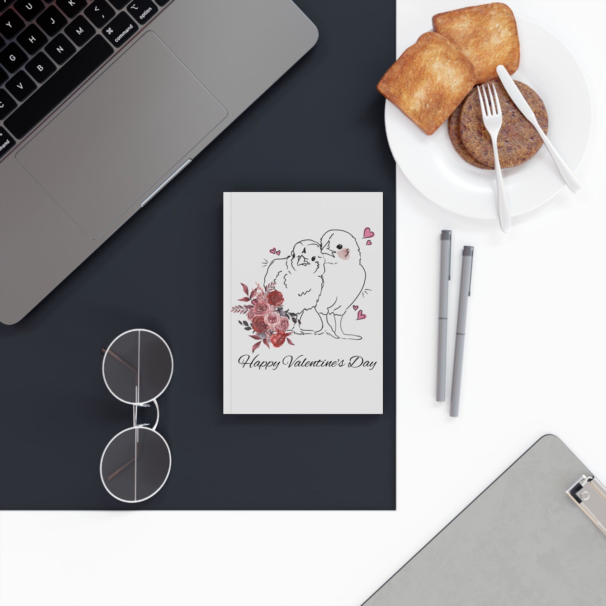 Valentine's Day Couples Journal with Cute Birds Design
