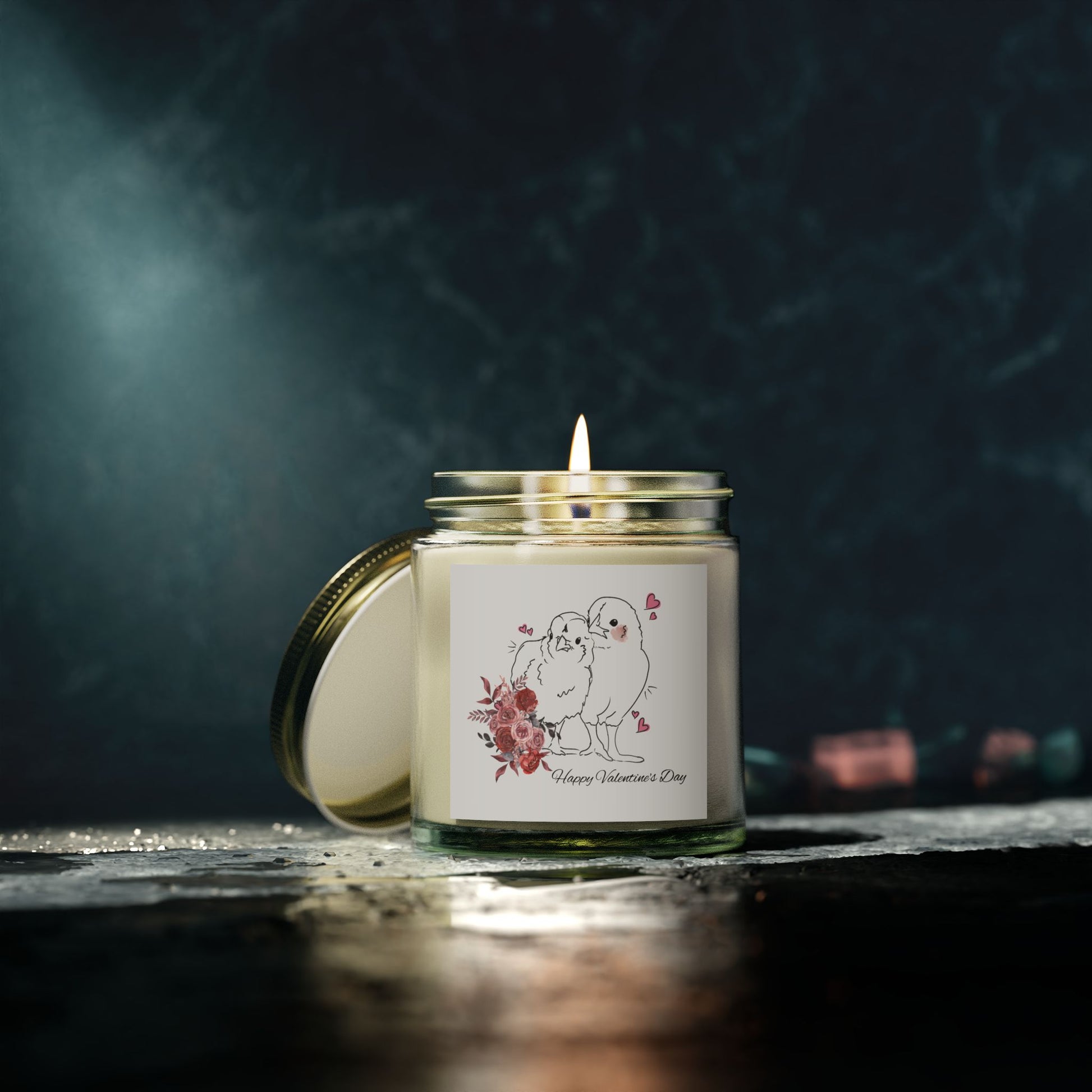 Baby Chicken Valentine's Day Candle
