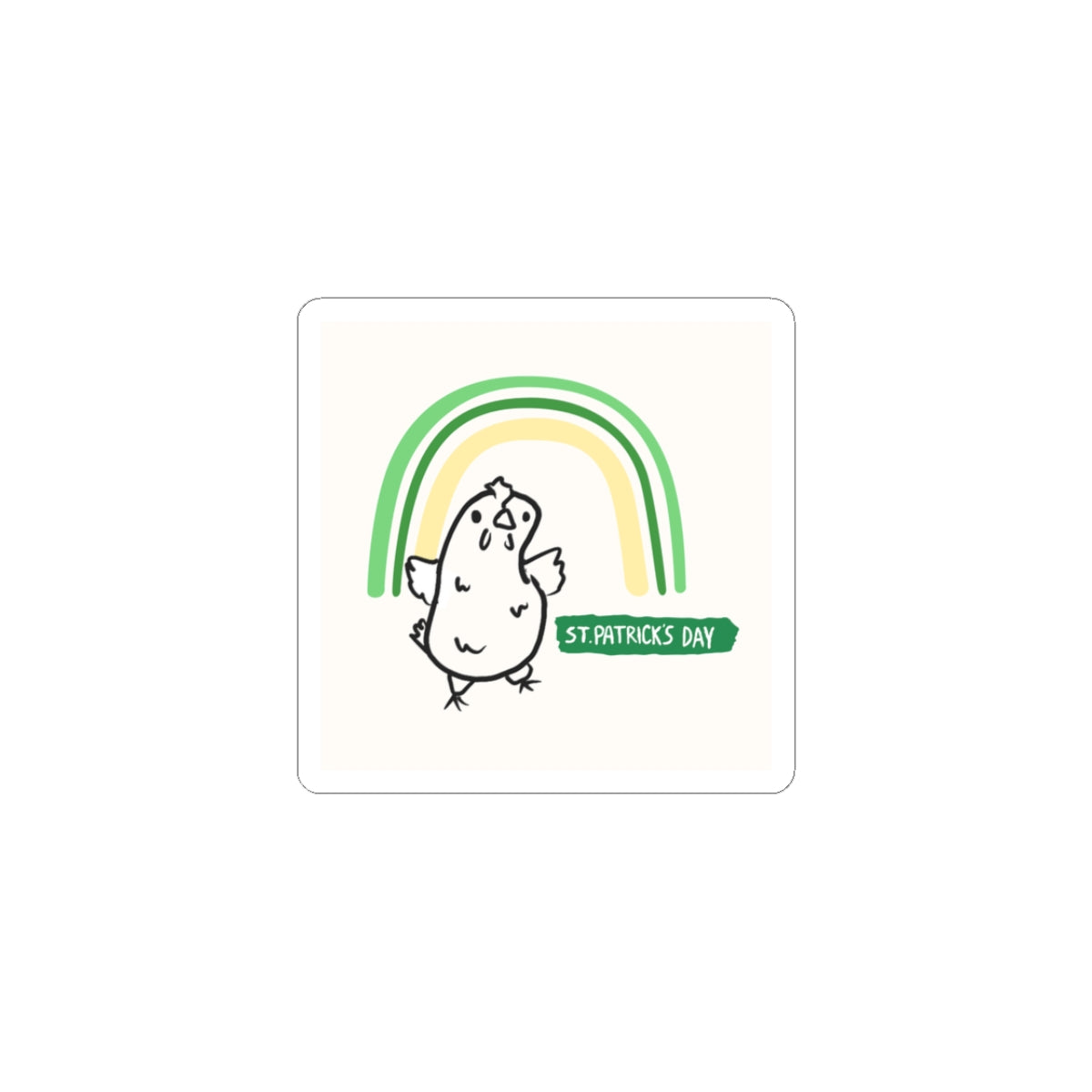 Whimsical St. Patrick's Day Chicken Kiss-Cut Stickers - Adorn Your Laptop and Decor