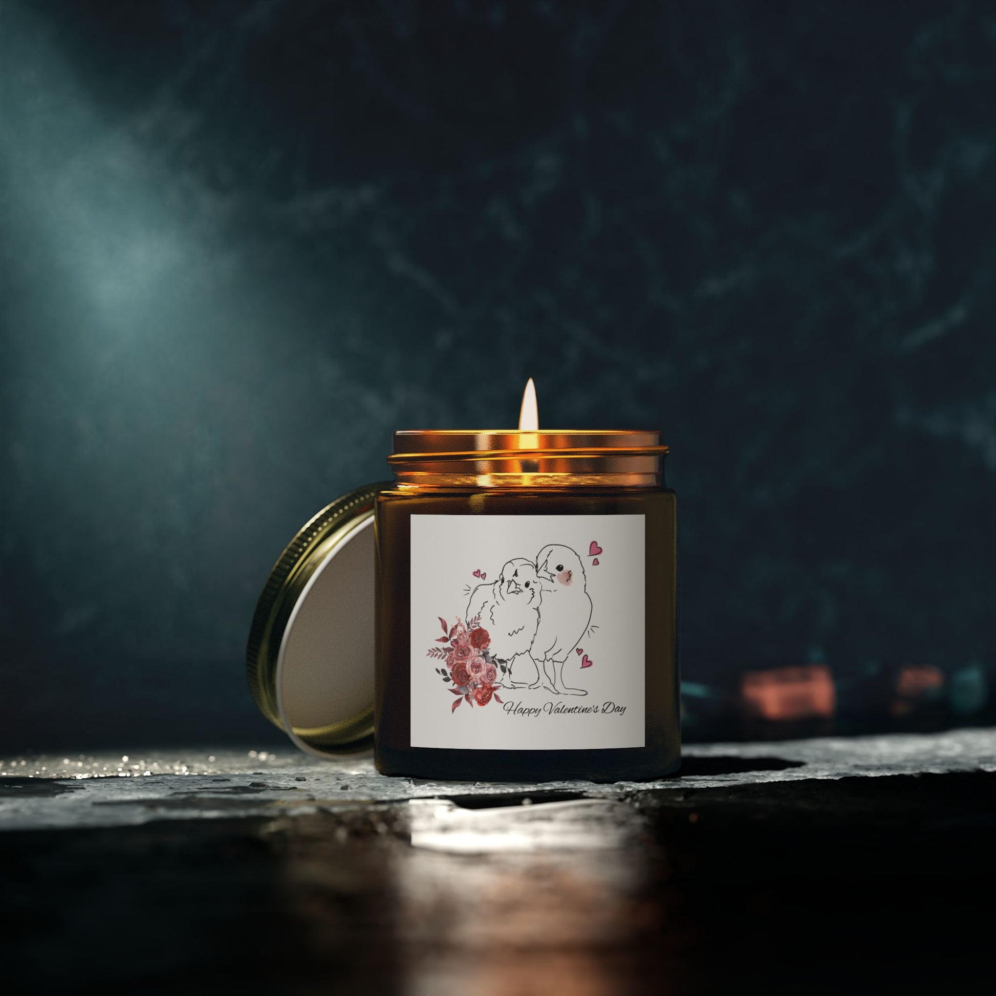 Baby Chicken Valentine's Day Candle