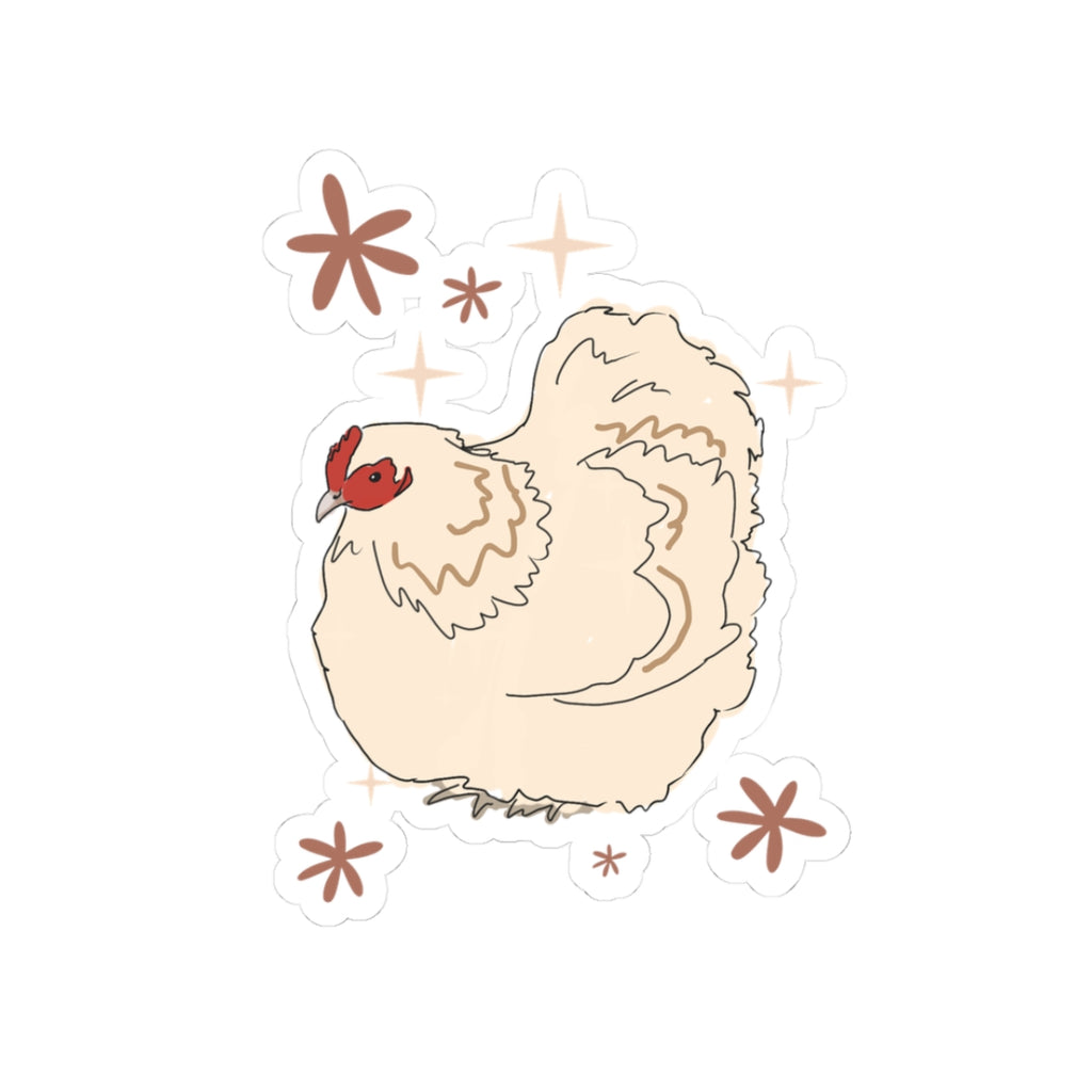 Cute Chicken Kiss-Cut Stickers - Farmhouse Aesthetic Decor