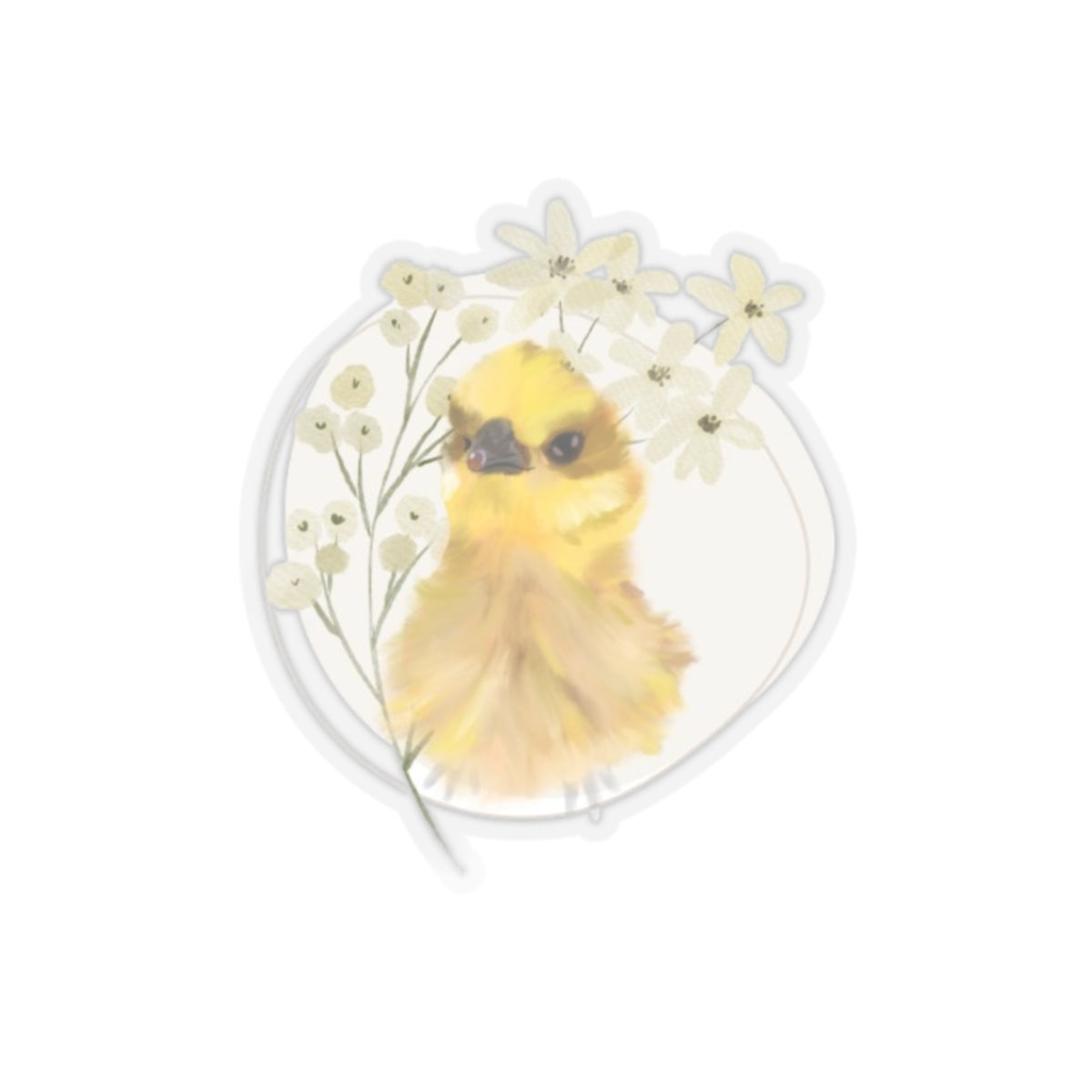 Whimsical Yellow Chick Kiss-Cut Stickers for Nature Lovers