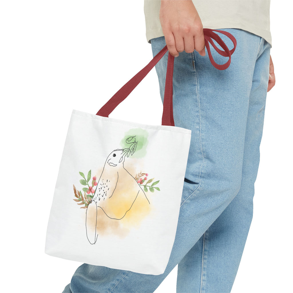 Golden Hen With Red Berries Tote Bag (AOP)
