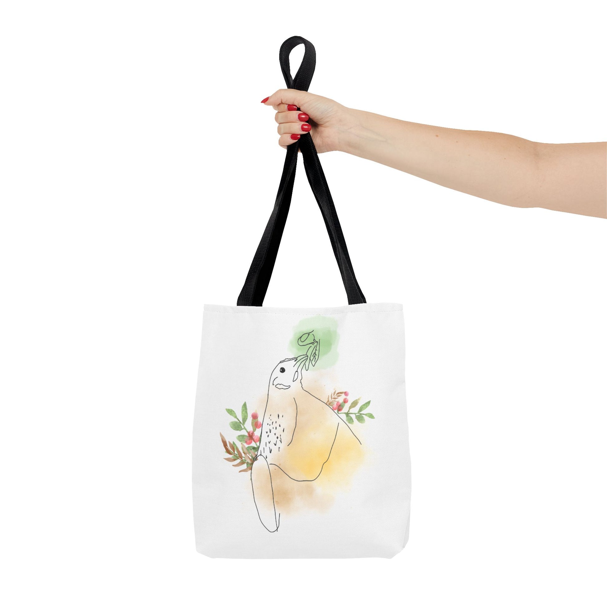 Golden Hen With Red Berries Tote Bag (AOP)