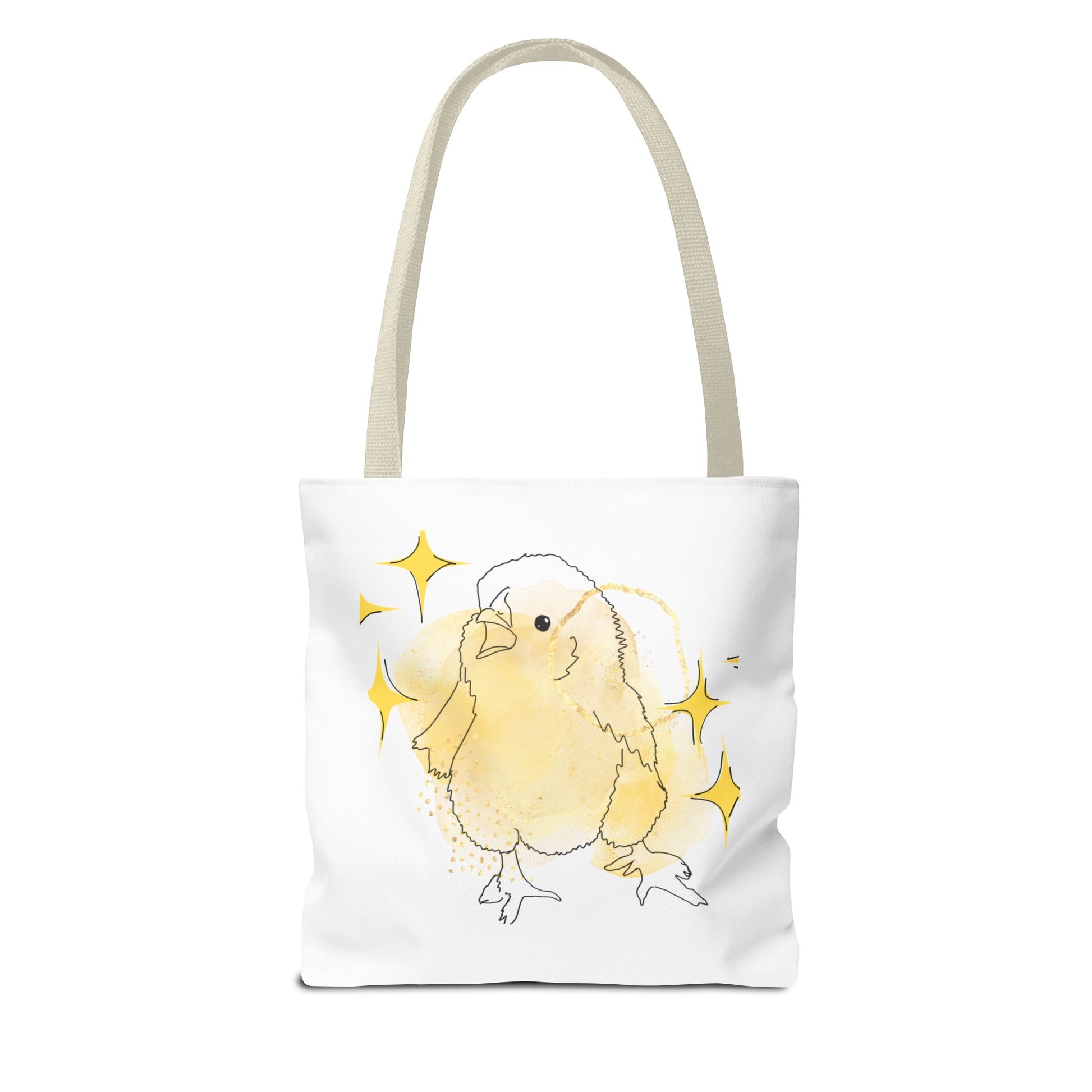 Faverolle Chick With Stars Tote Bag (AOP)