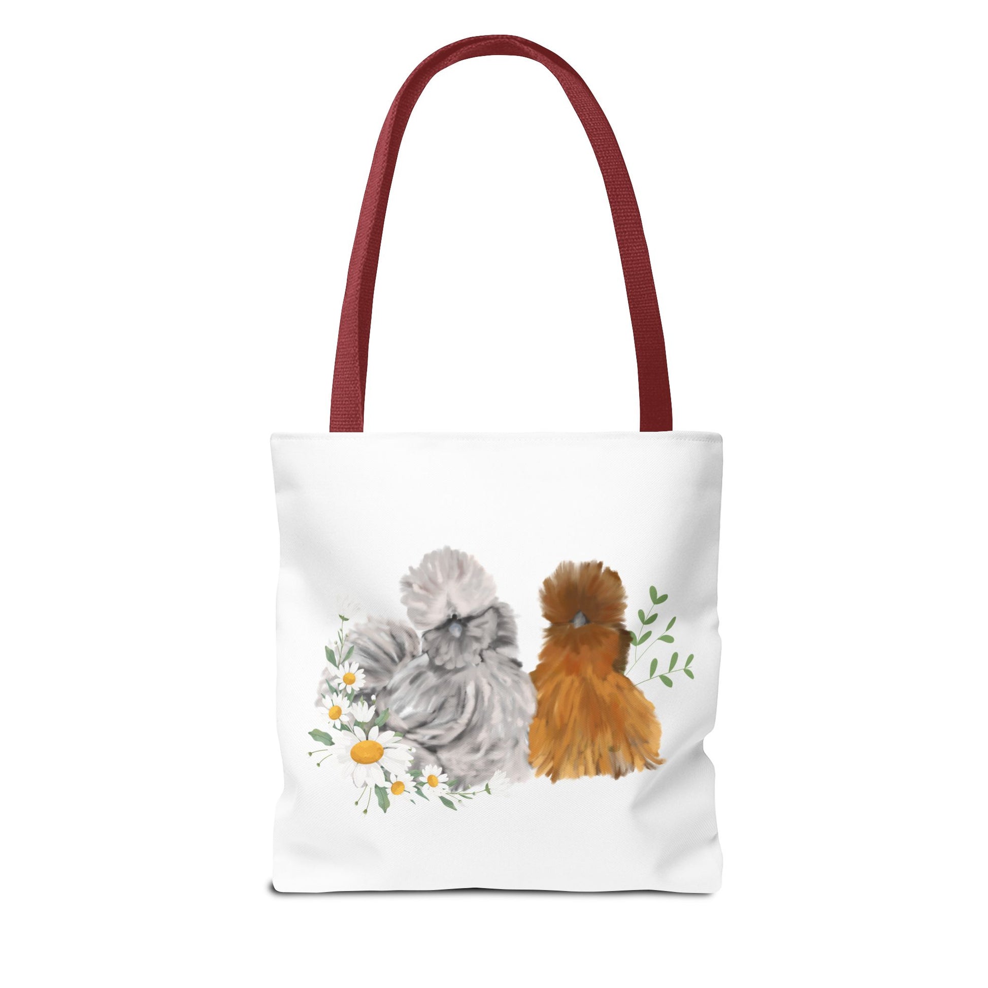 Silkie Fluff & Daisy Flowers Tote Bag