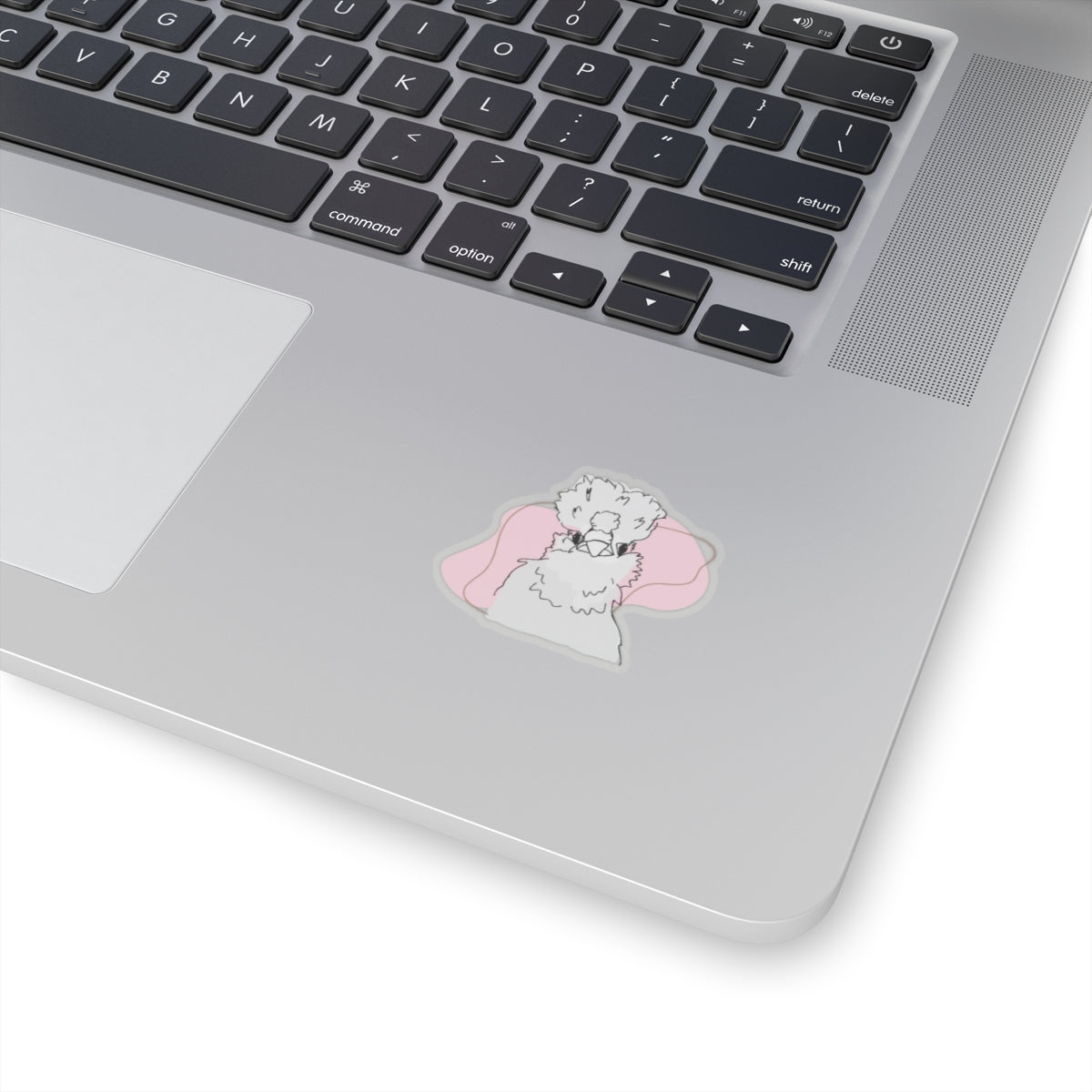 Silkie Chicken Stickers - Light Pink, Cute and Fluffy, Farm Animal Decals, Laptop Decor, Chicken Lover Gift, Scrapbook Supplies