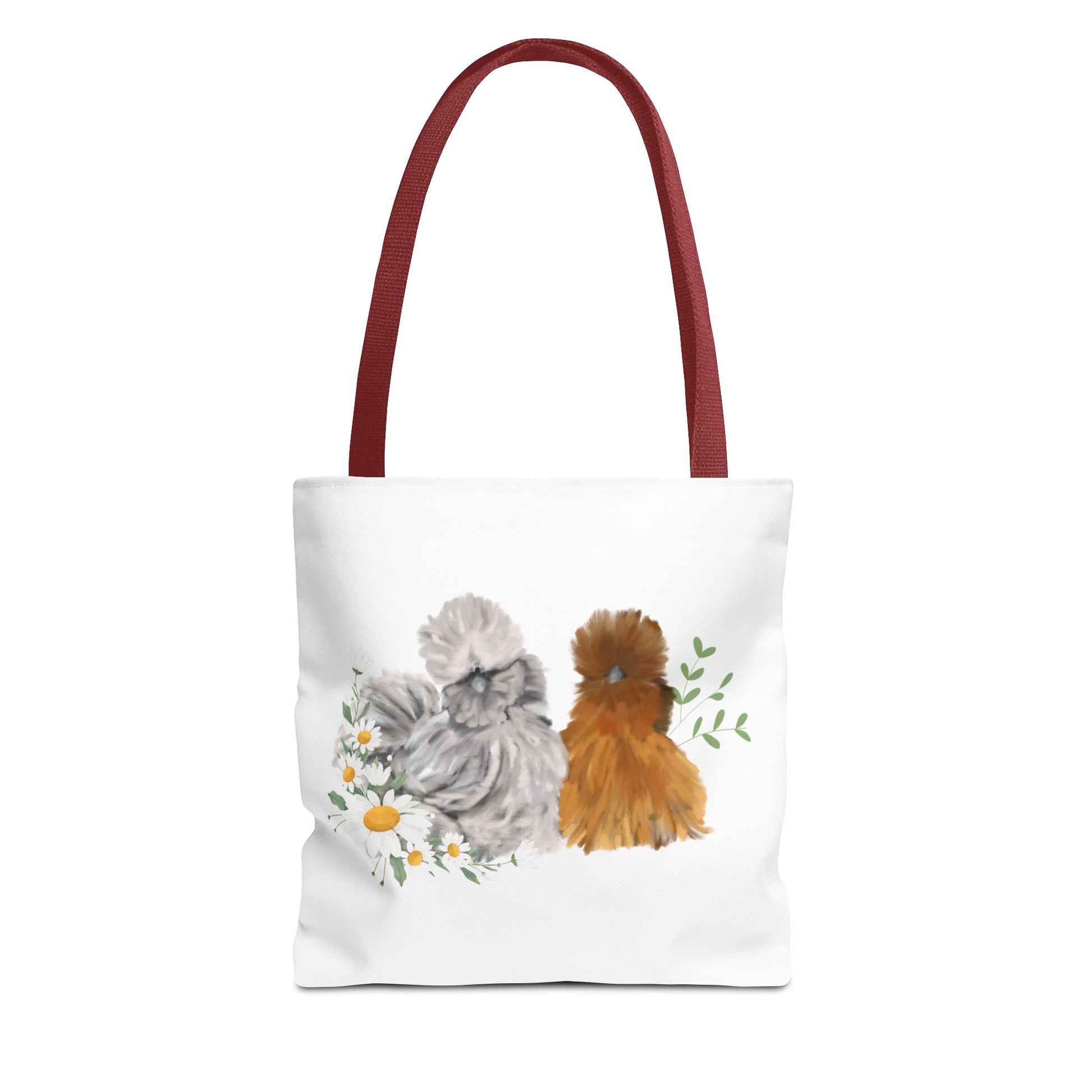Silkie Fluff & Daisy Flowers Tote Bag