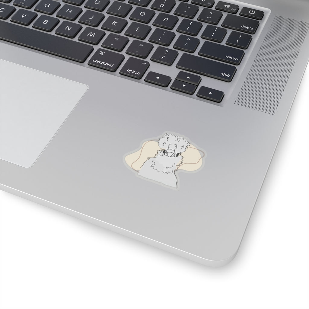 Silkie Chicken Sticker light yellow Simple minimalistic - Kiss-Cut Stickers, Chicken Decal, Cute Laptop Sticker, Farmhouse Decor, Animal