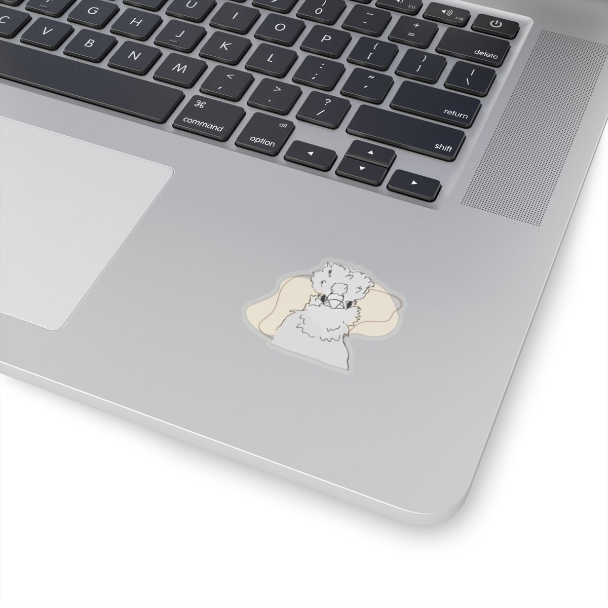 Silkie Chicken Sticker light yellow Simple minimalistic - Kiss-Cut Stickers, Chicken Decal, Cute Laptop Sticker, Farmhouse Decor, Animal