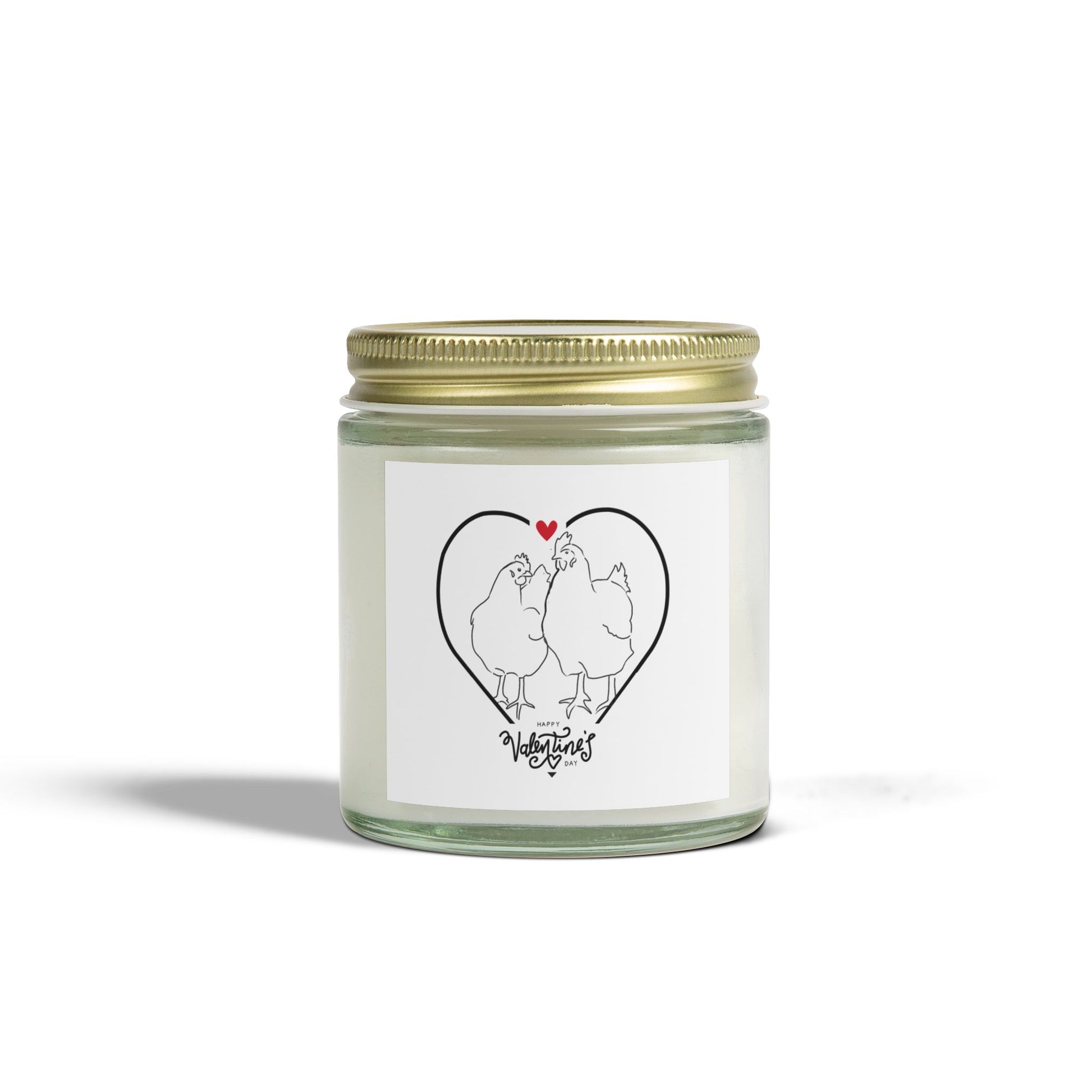 Valentine's Day Chicken Scented Candle - Coconut Apricot Wax (4oz, 9oz)