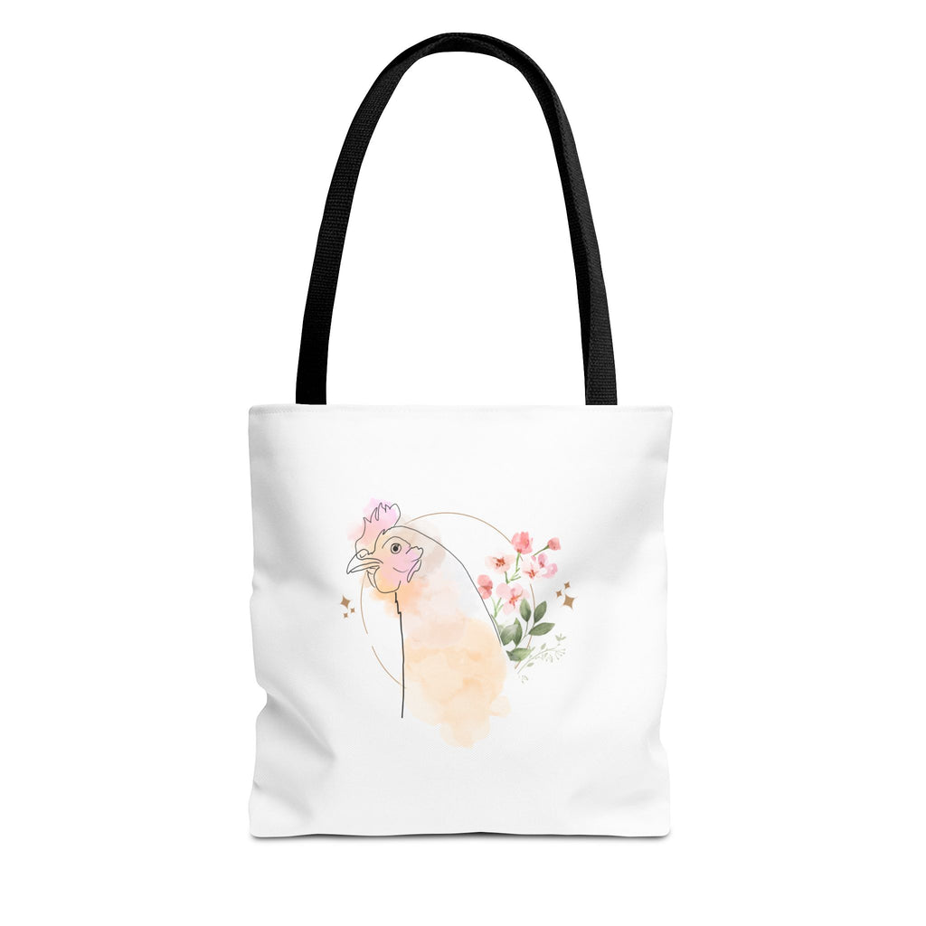 Chicken Flower Tote Bag