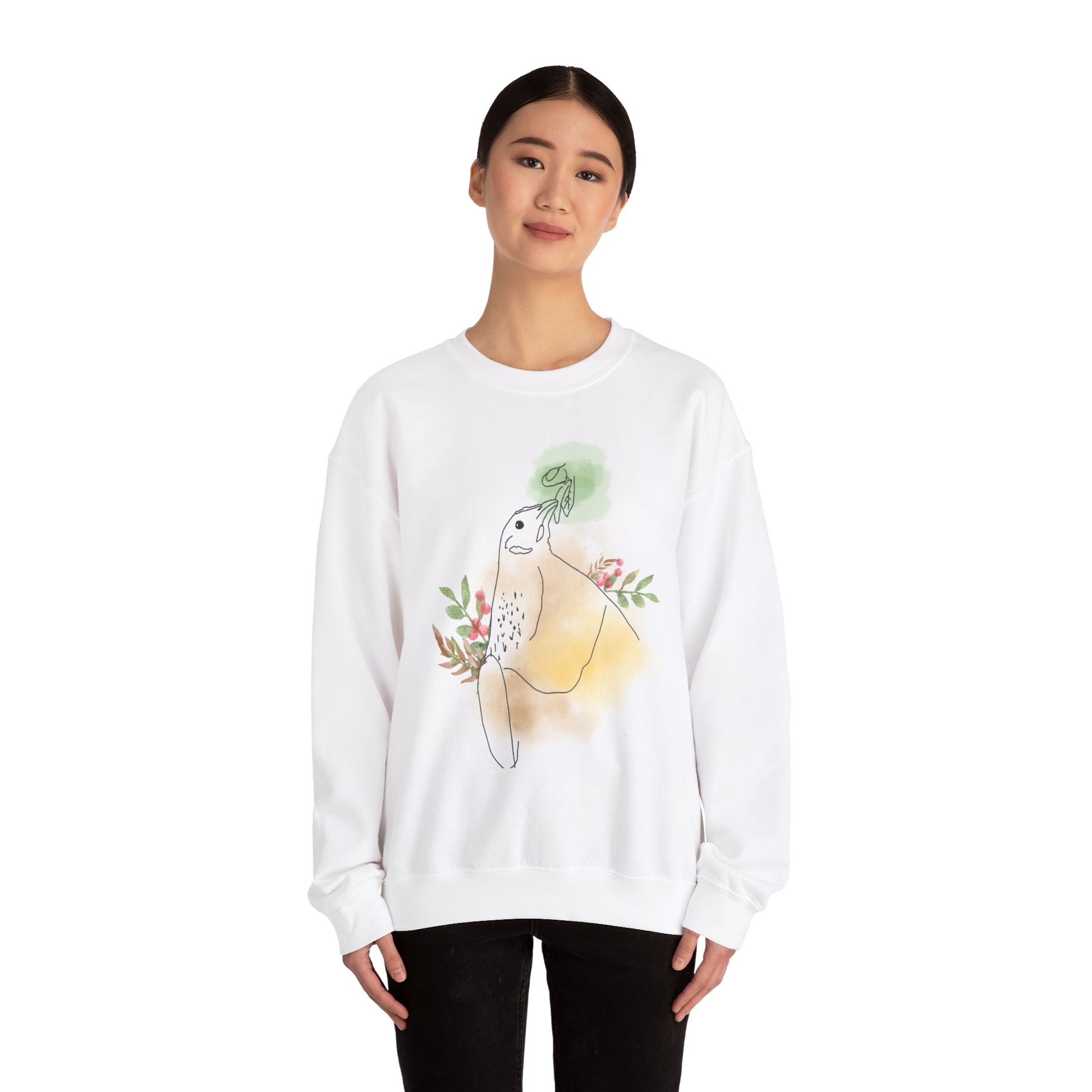 Golden Hen Crewneck Sweatshirt - Perfect Gift for Chicken and Farm Lovers