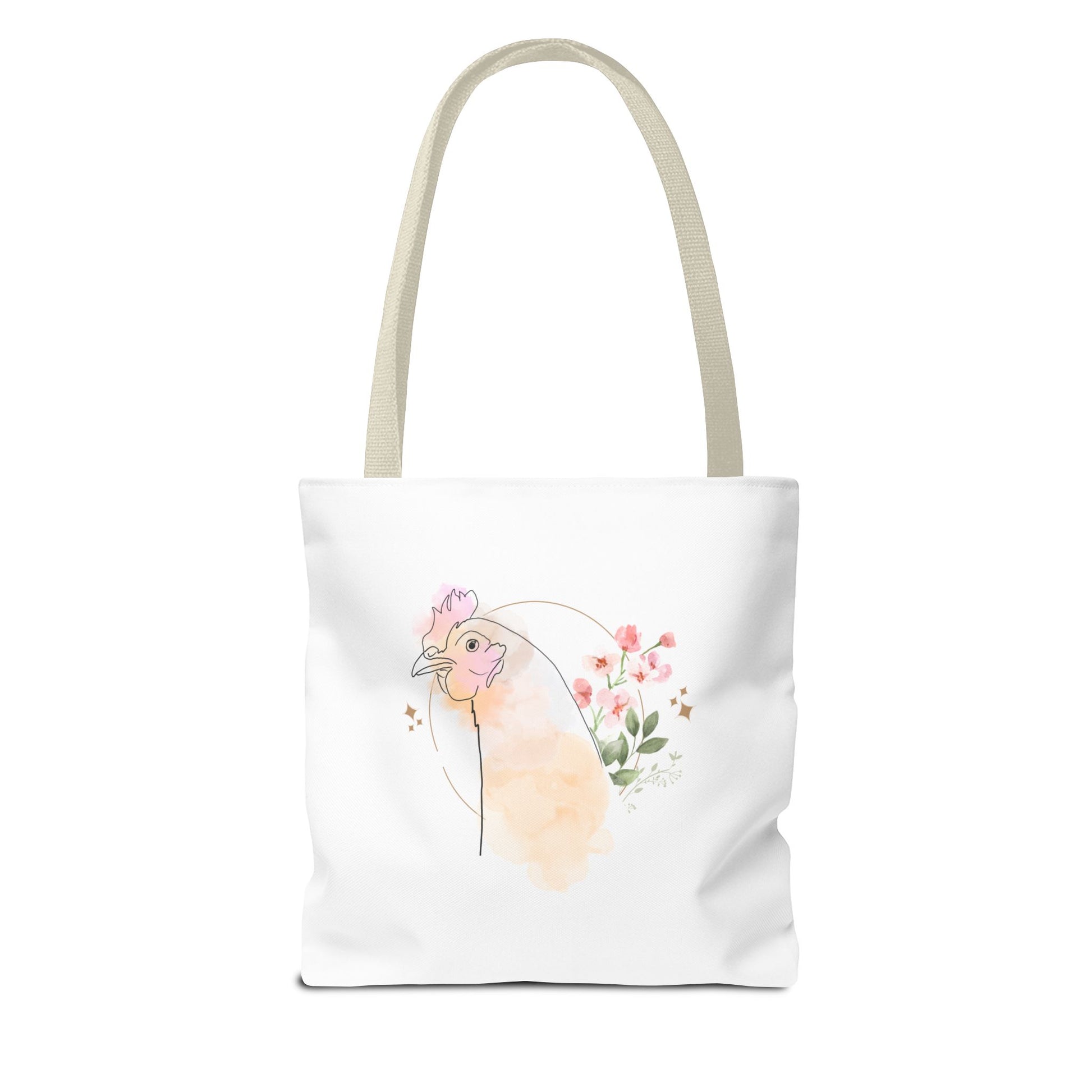 Chicken Flower Tote Bag
