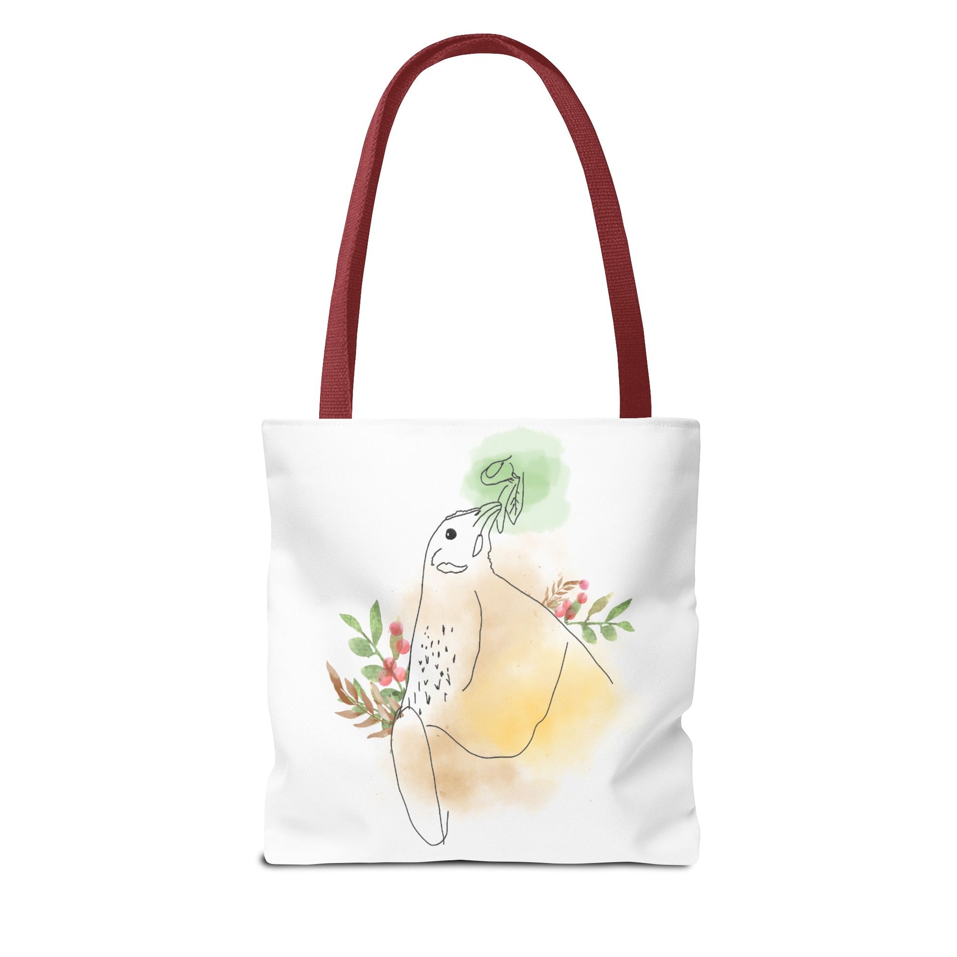 Golden Hen With Red Berries Tote Bag (AOP)