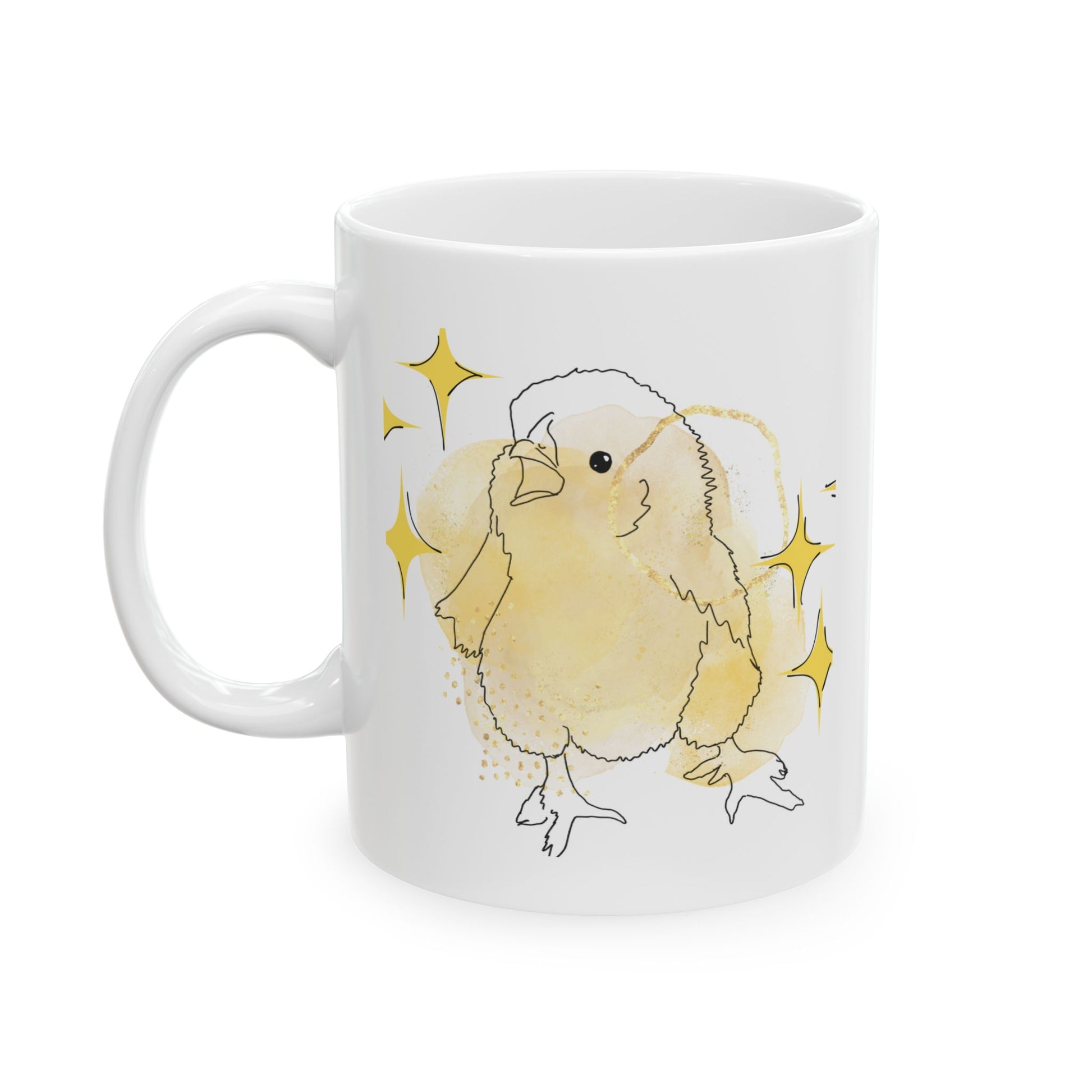 Mug Cute Faverolle Chicken With Bright Stars 11oz/15oz