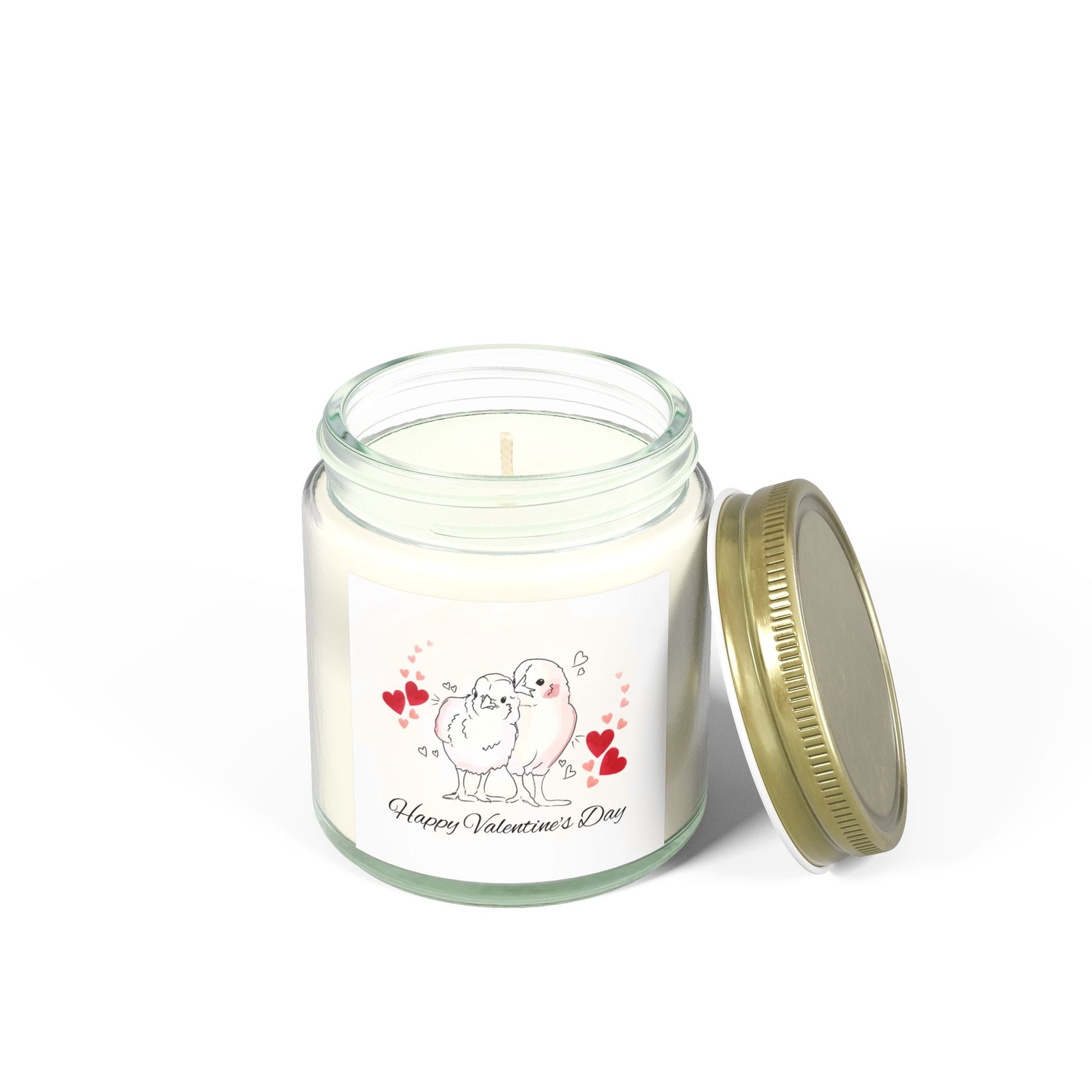 Scented Candle, Chicken Valentine's Day Coconut Apricot Wax (4oz, 9oz)