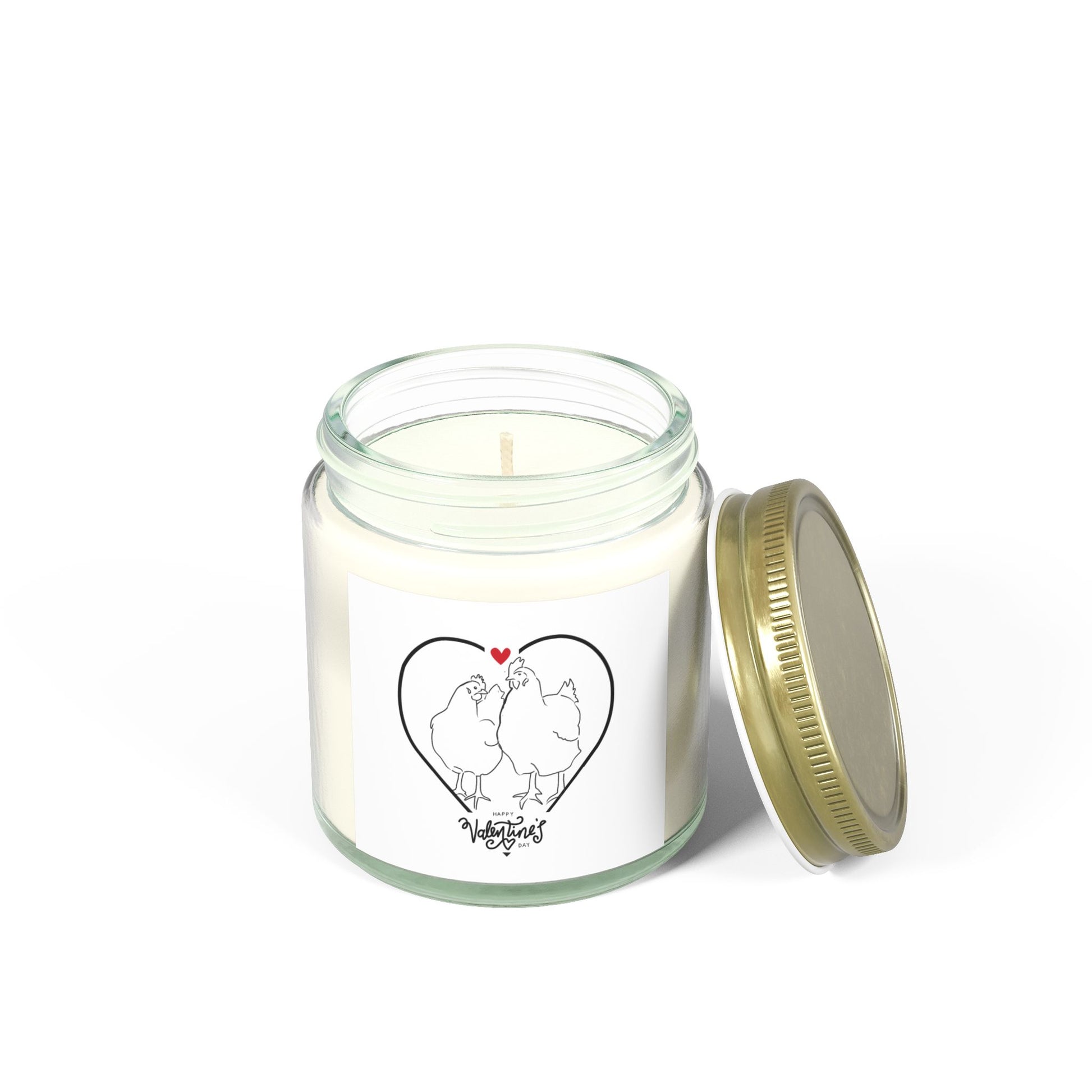 Valentine's Day Chicken Scented Candle - Coconut Apricot Wax (4oz, 9oz)