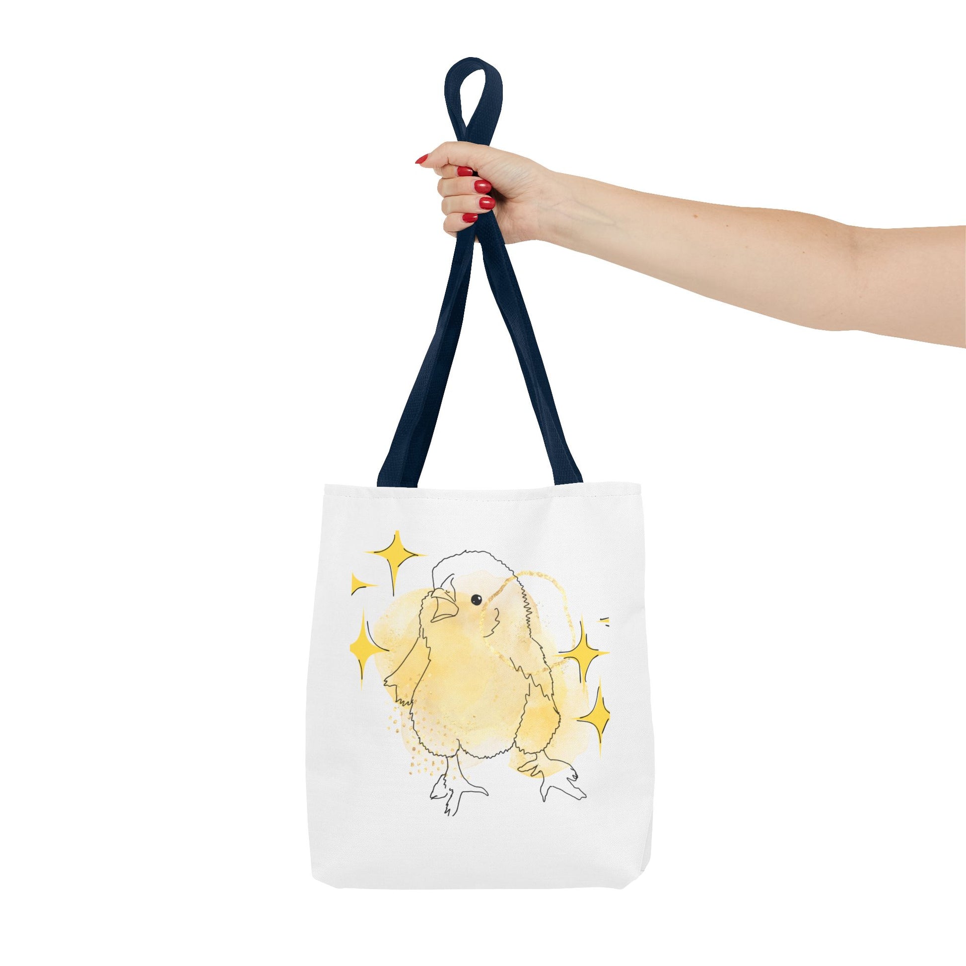 Faverolle Chick With Stars Tote Bag (AOP)