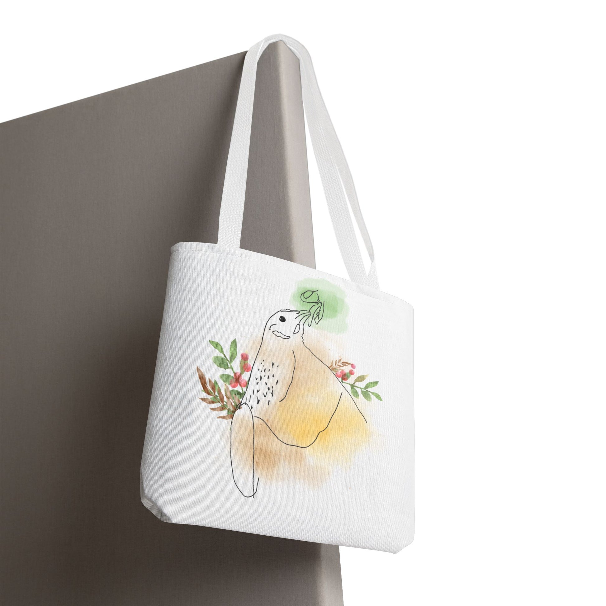 Golden Hen With Red Berries Tote Bag (AOP)