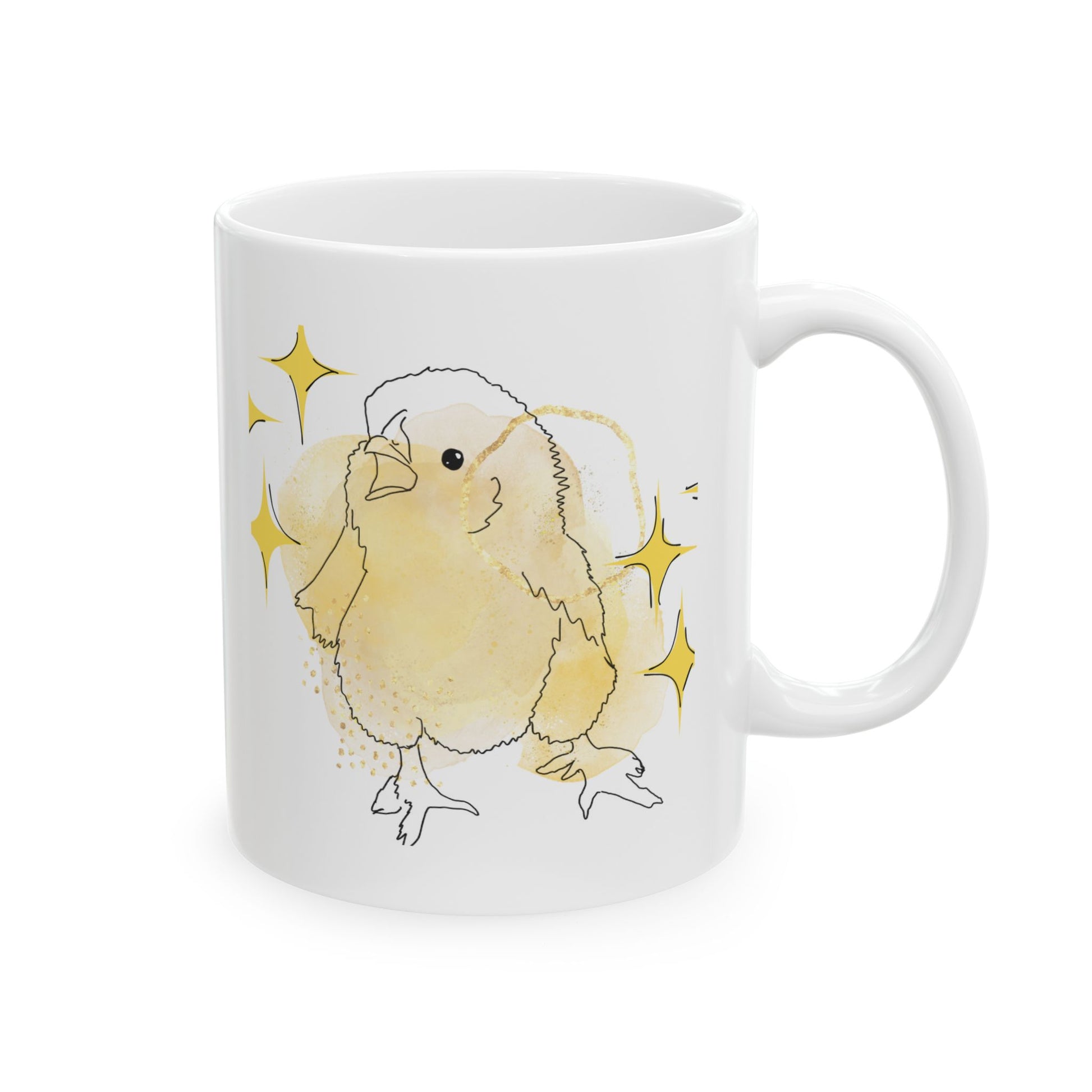 Mug Cute Faverolle Chicken With Bright Stars 11oz/15oz