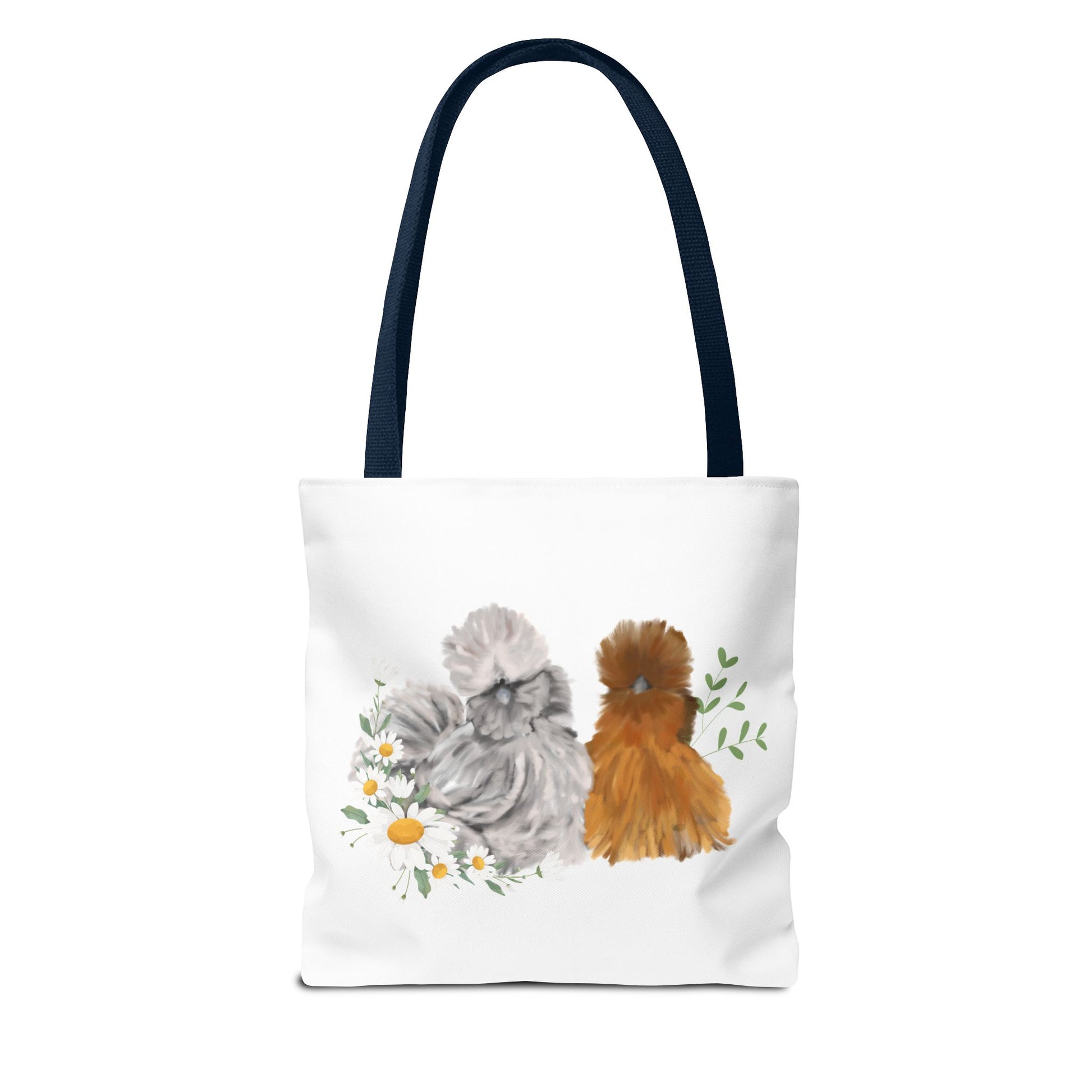 Silkie Fluff & Daisy Flowers Tote Bag