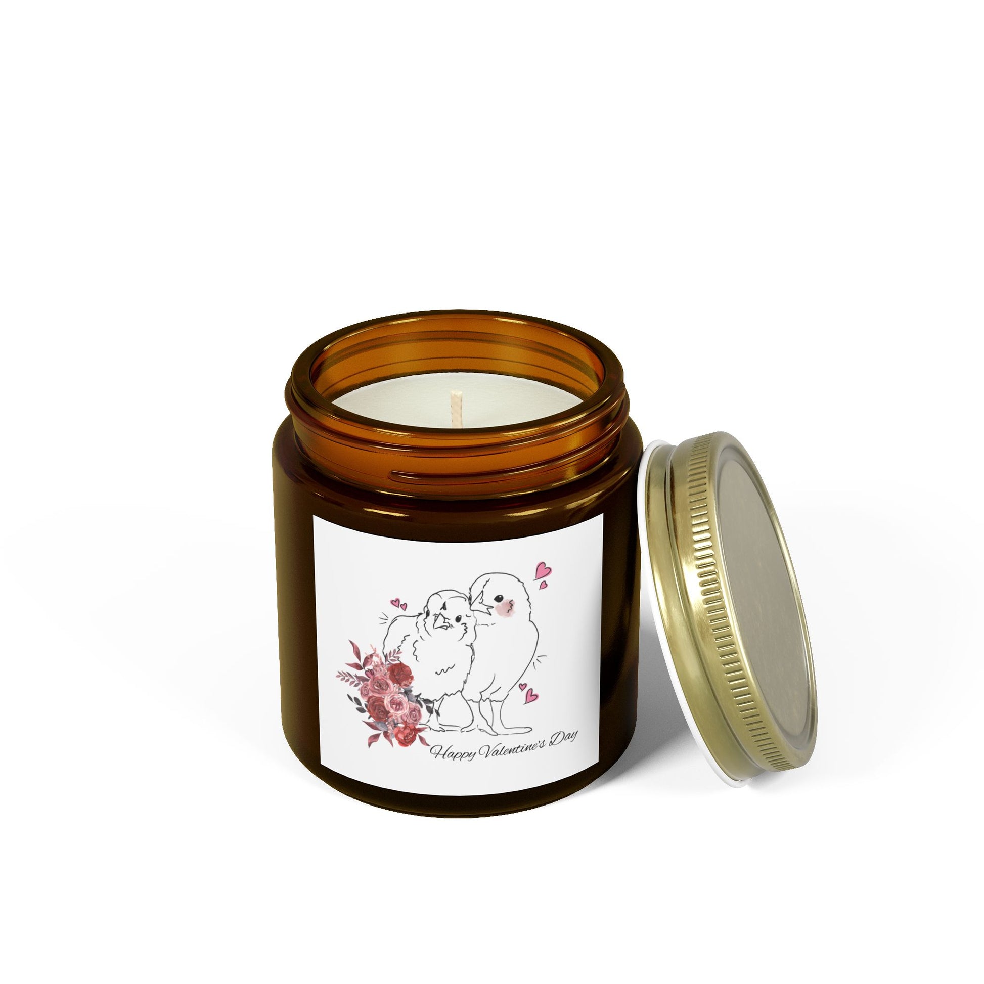 Baby Chicken Valentine's Day Candle