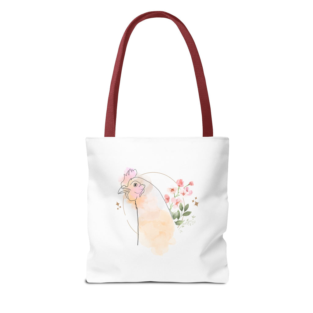 Chicken Flower Tote Bag
