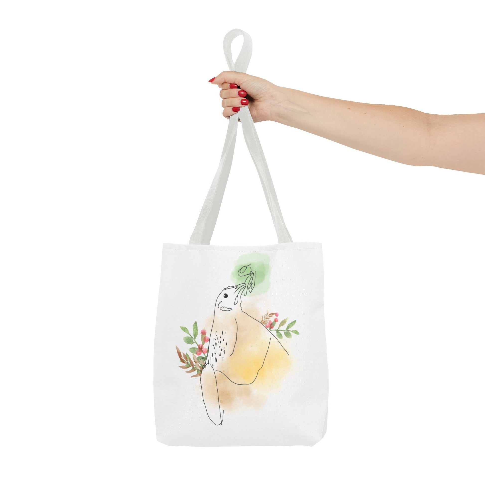 Golden Hen With Red Berries Tote Bag (AOP)