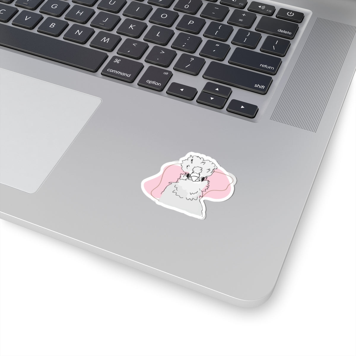 Silkie Chicken Stickers - Light Pink, Cute and Fluffy, Farm Animal Decals, Laptop Decor, Chicken Lover Gift, Scrapbook Supplies