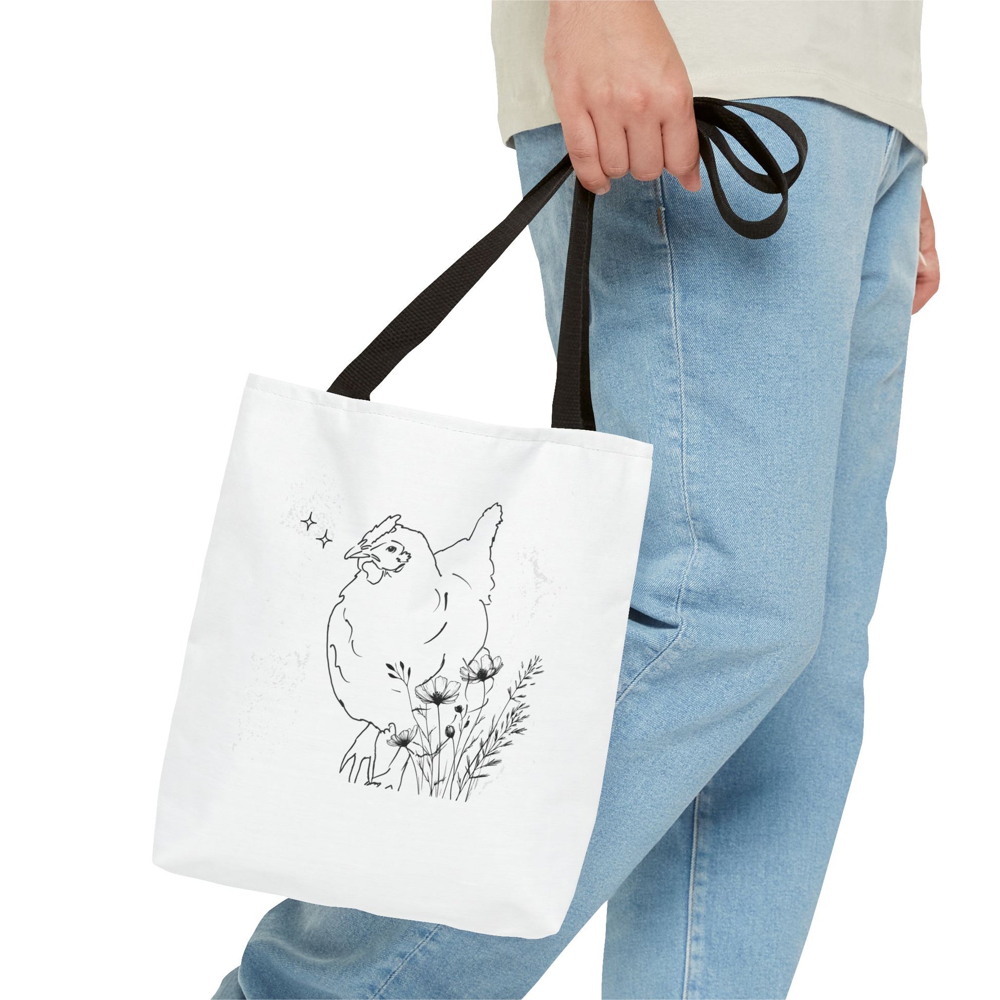 Black and White/Gorgeous Chicken Tote Bag for Everyday