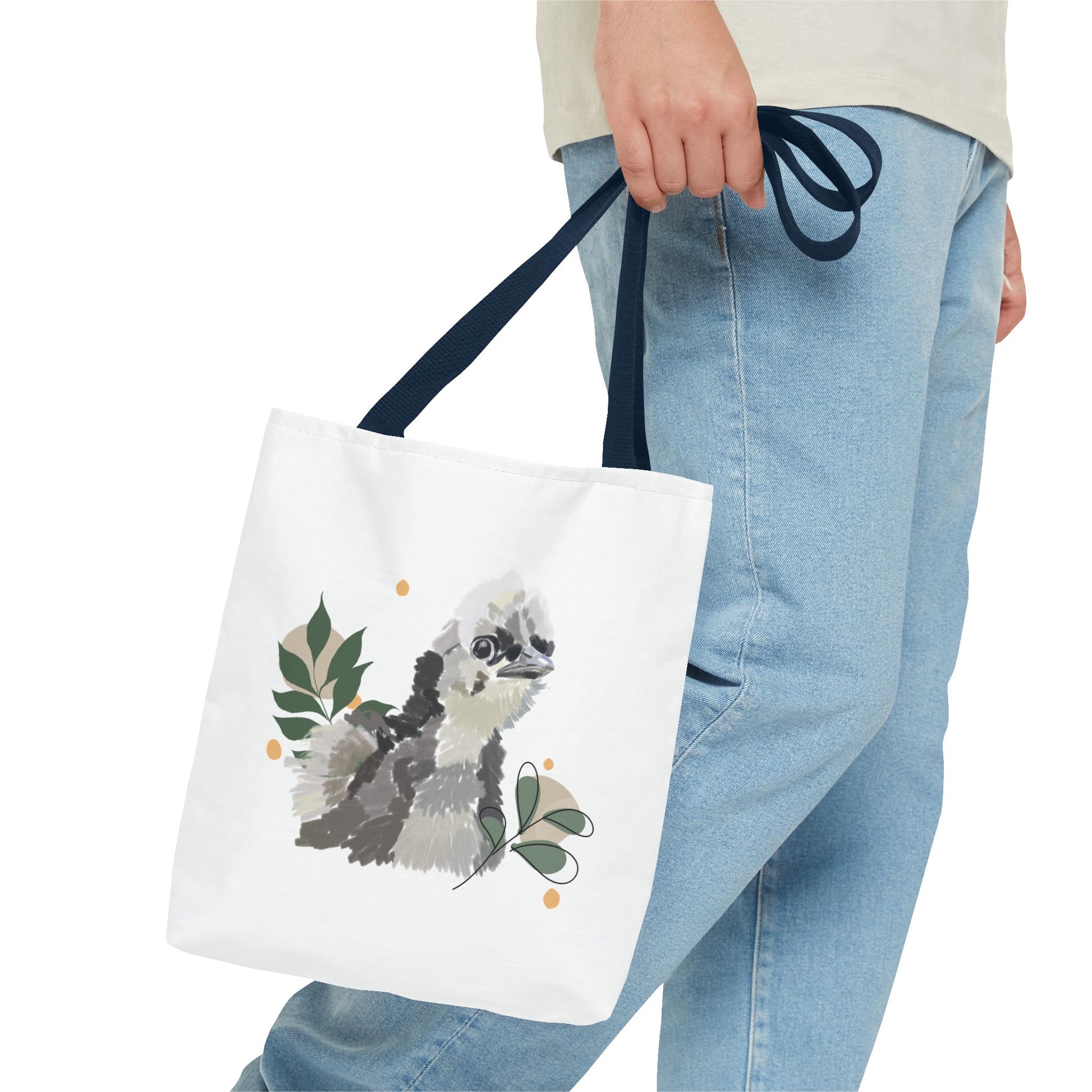 Wild Fluff Hatchling - Tote Bag with Floral Accents