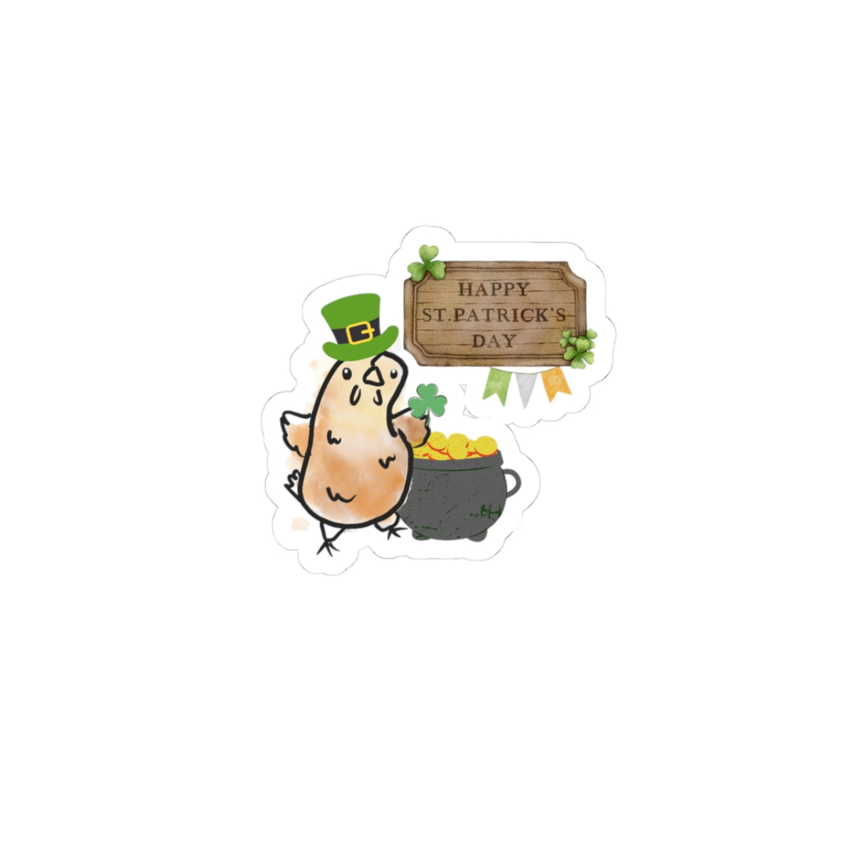 Pot o' Cluck -Cut Stickers - Festive Farmhouse Decor
