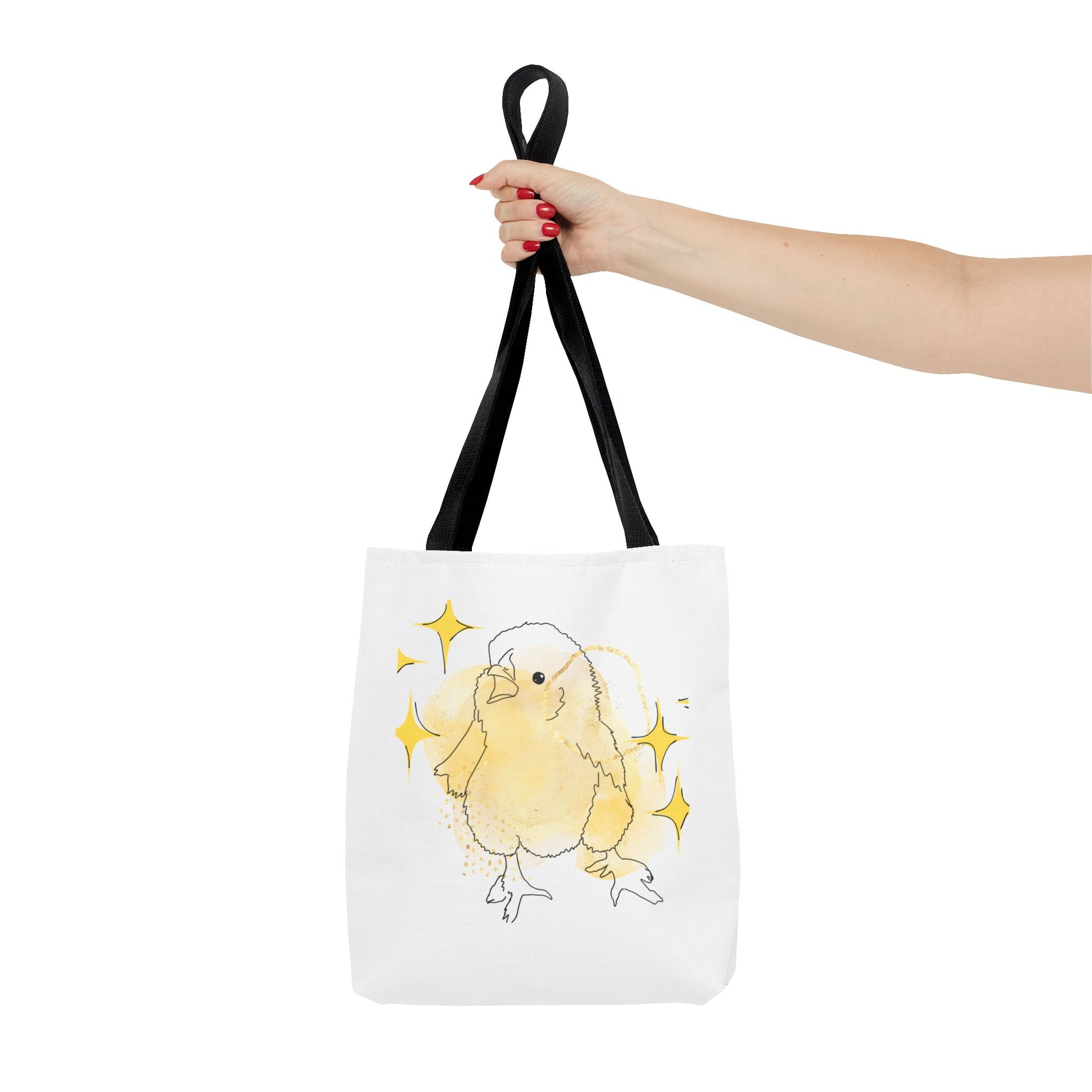 Faverolle Chick With Stars Tote Bag (AOP)