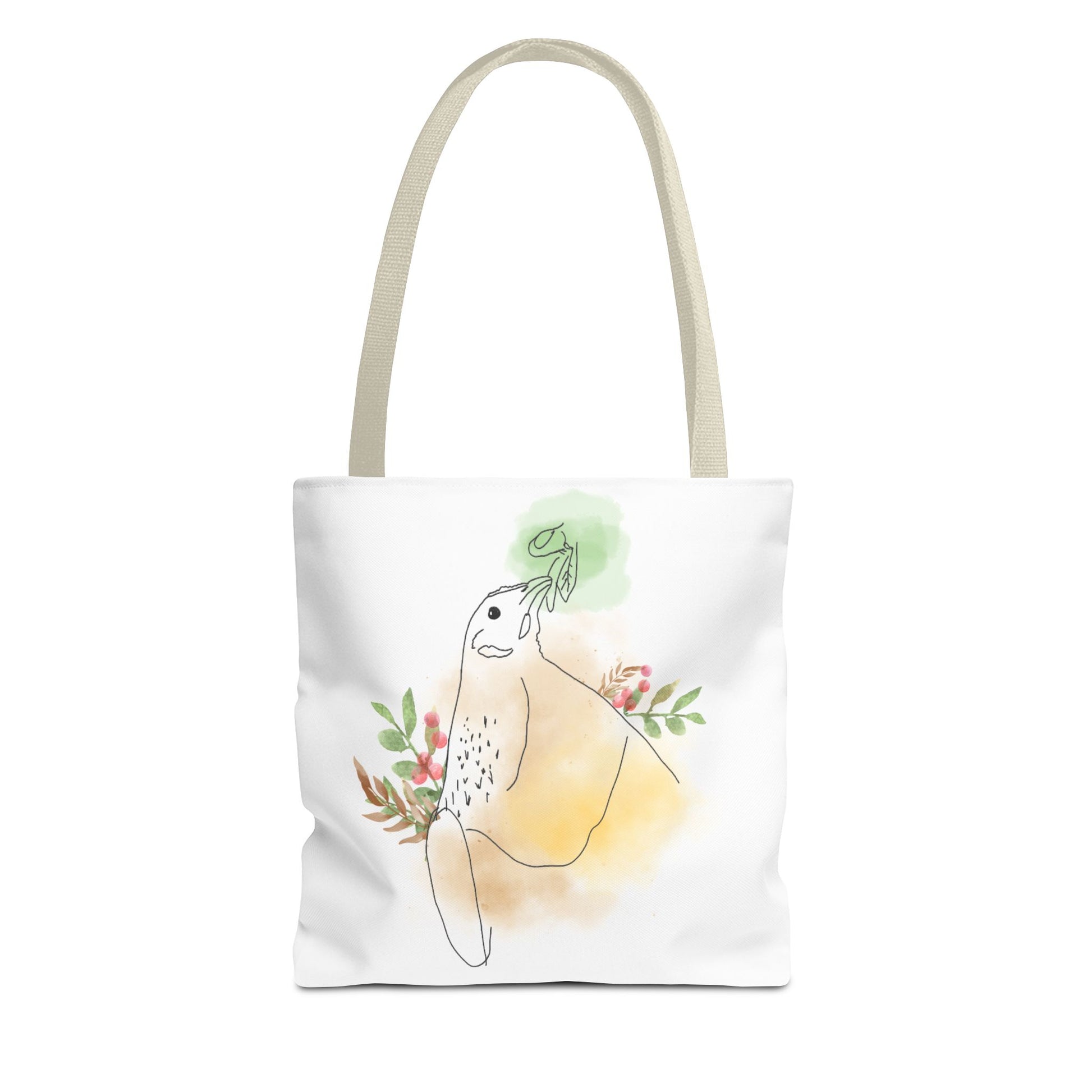 Golden Hen With Red Berries Tote Bag (AOP)