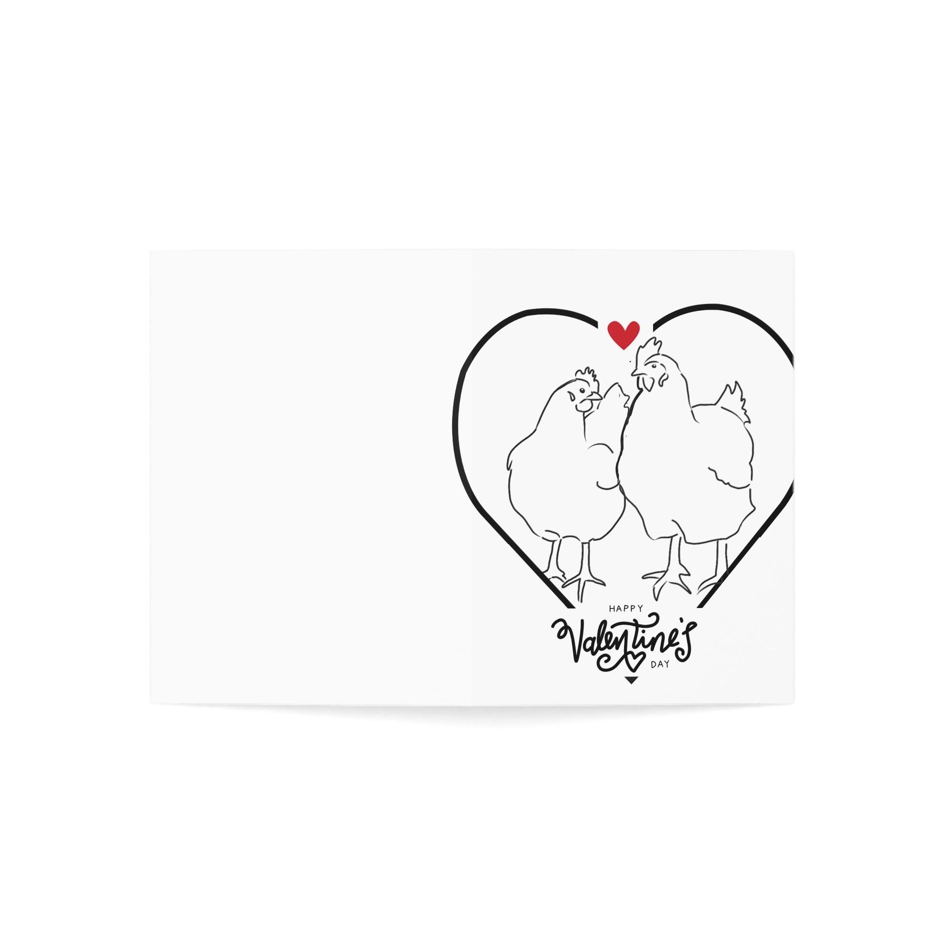 Cute Valentine’s Day Greeting Cards - Set of 1, 10, 30, or 50 | Love Chickens Design