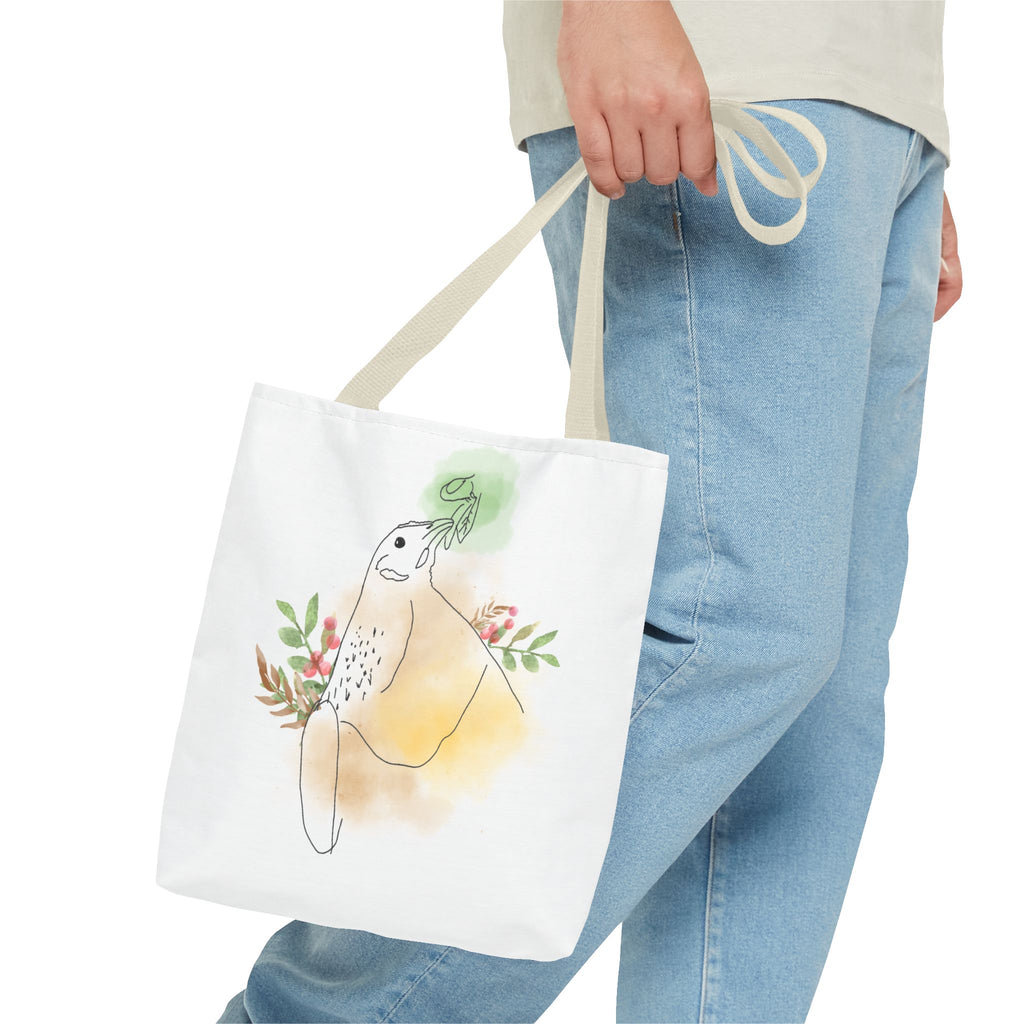 Golden Hen With Red Berries Tote Bag (AOP)