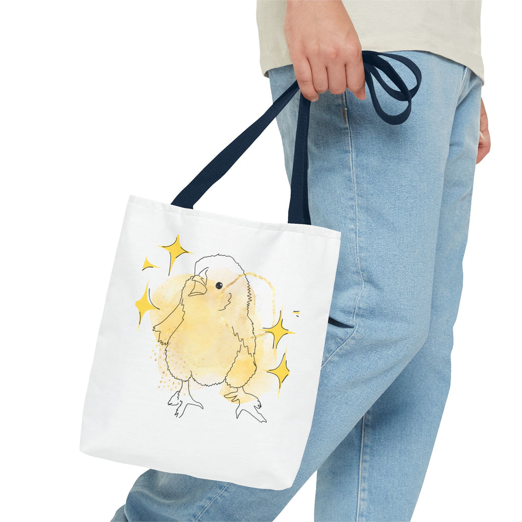 Faverolle Chick With Stars Tote Bag (AOP)