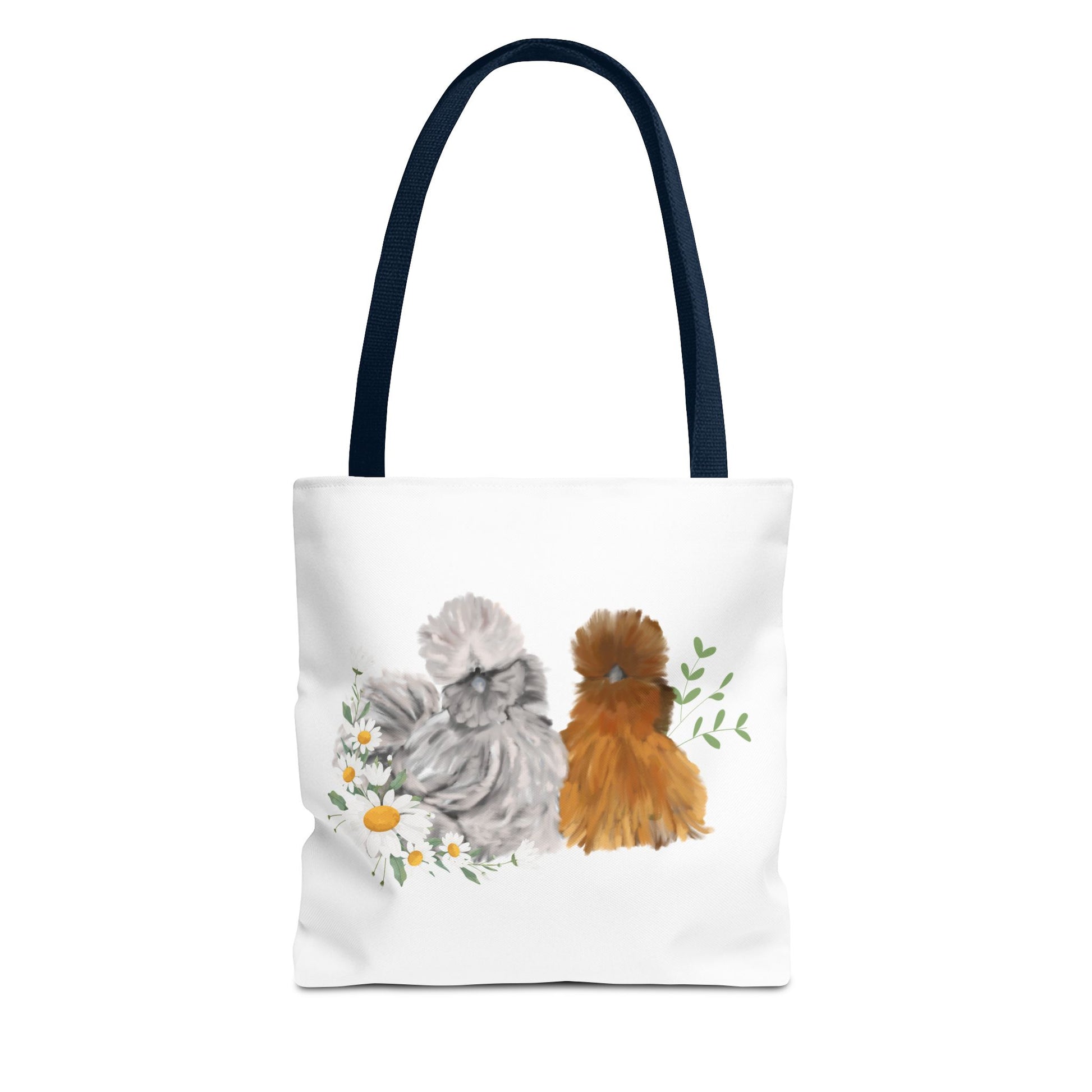 Silkie Fluff & Daisy Flowers Tote Bag