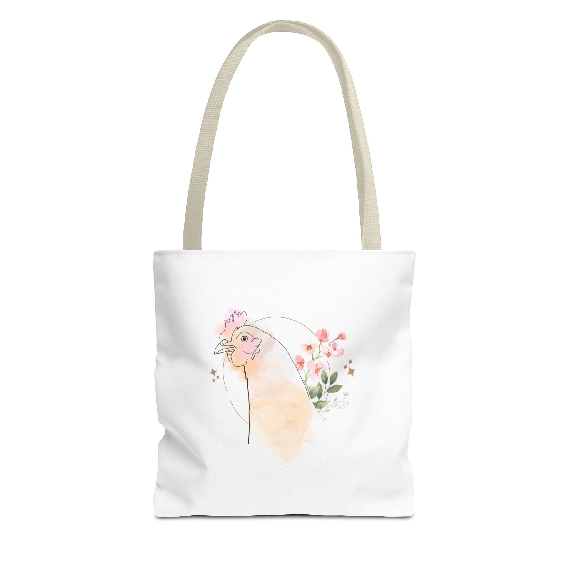 Chicken Flower Tote Bag