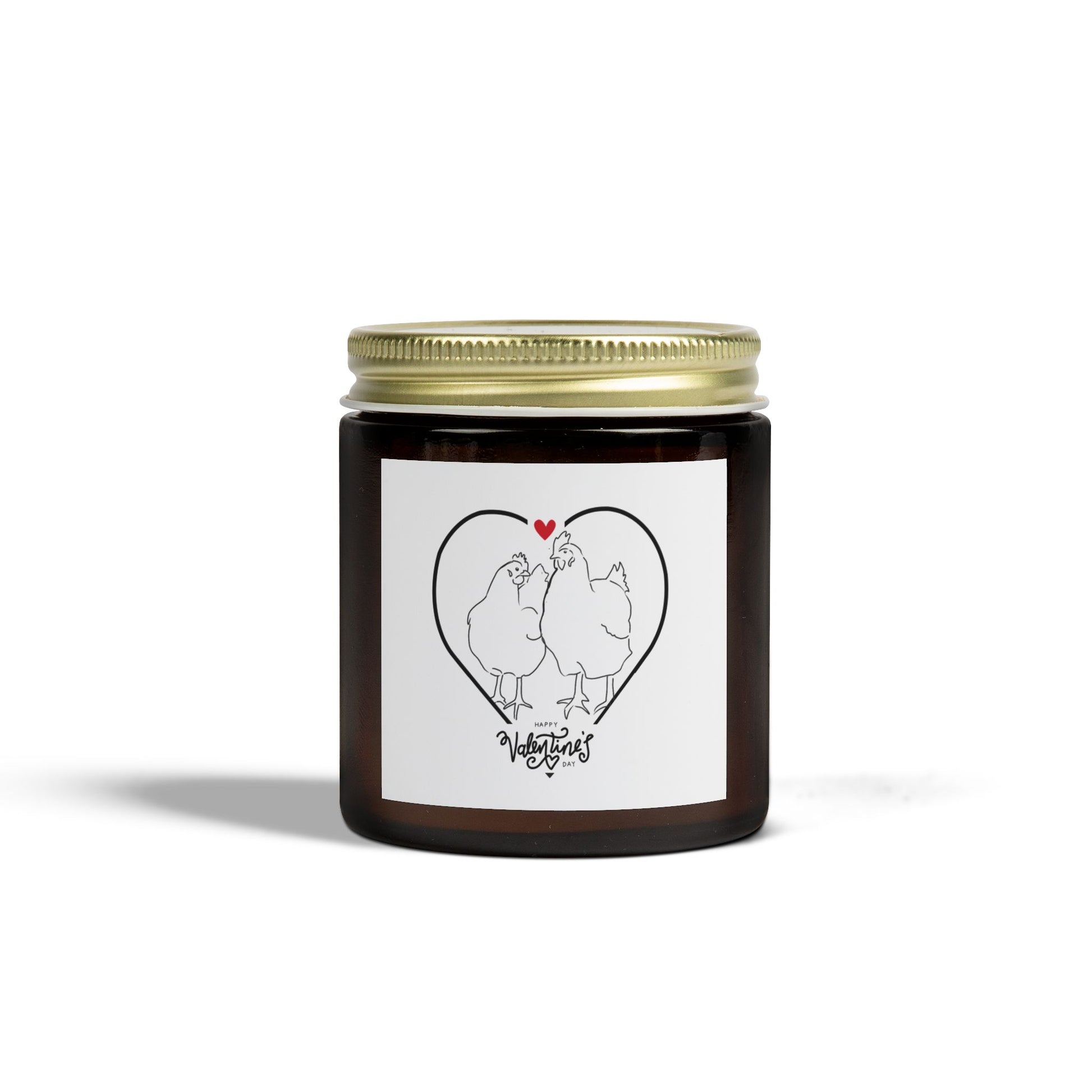 Valentine's Day Chicken Scented Candle - Coconut Apricot Wax (4oz, 9oz)