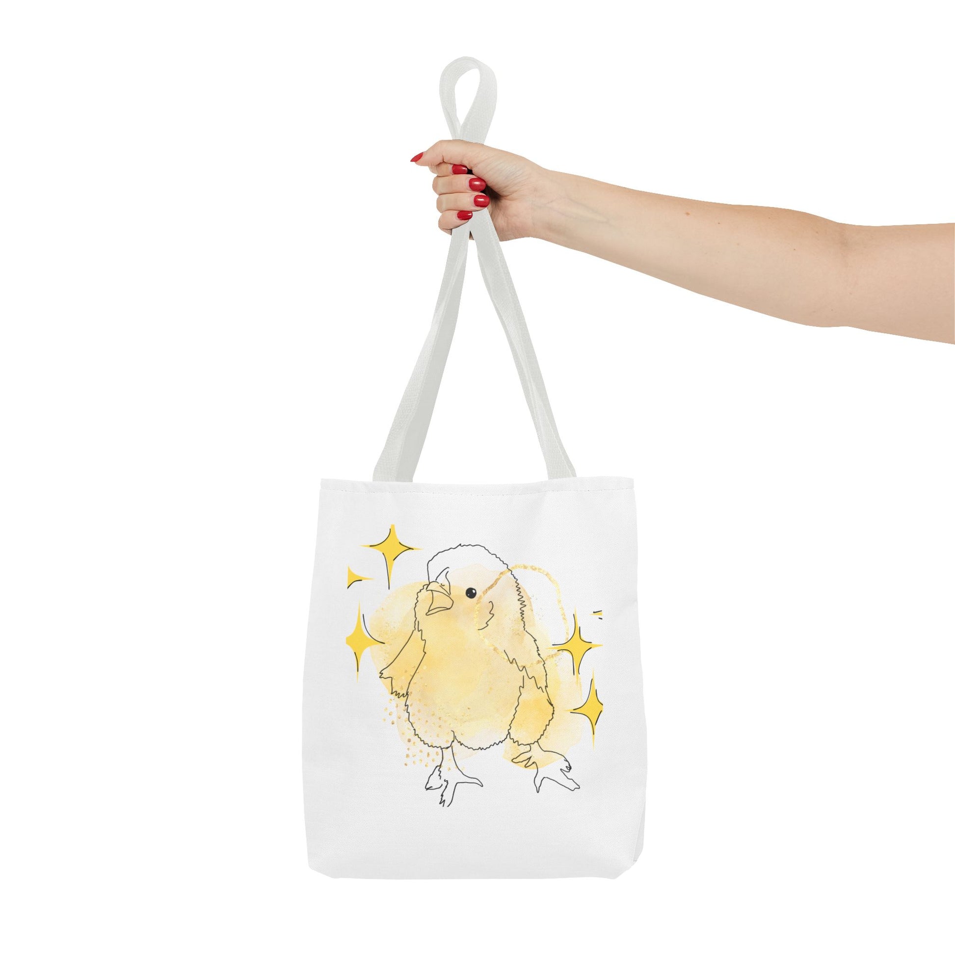 Faverolle Chick With Stars Tote Bag (AOP)