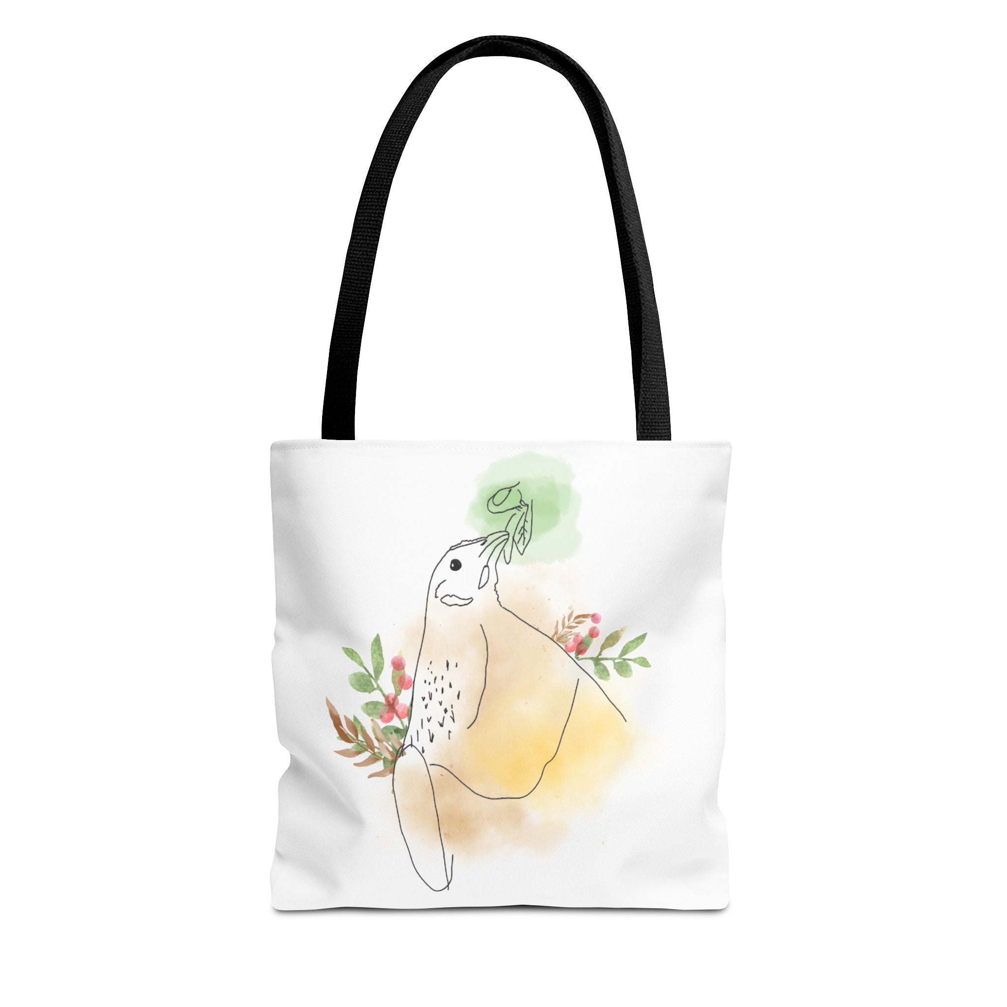 Golden Hen With Red Berries Tote Bag (AOP)