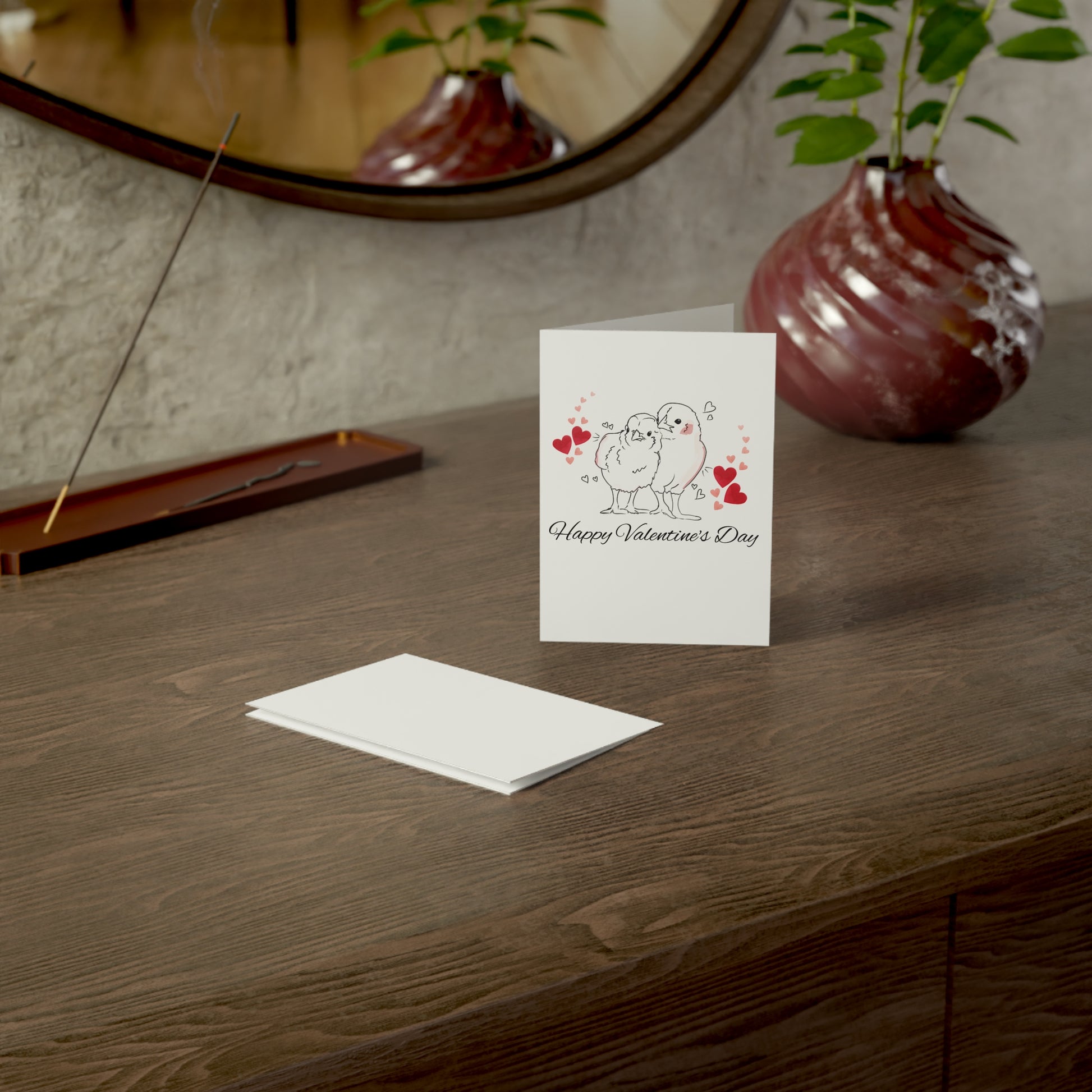 Valentine's Day Greeting Cards Set (1, 10, 30, 50pcs) - Cute Love Bird Design